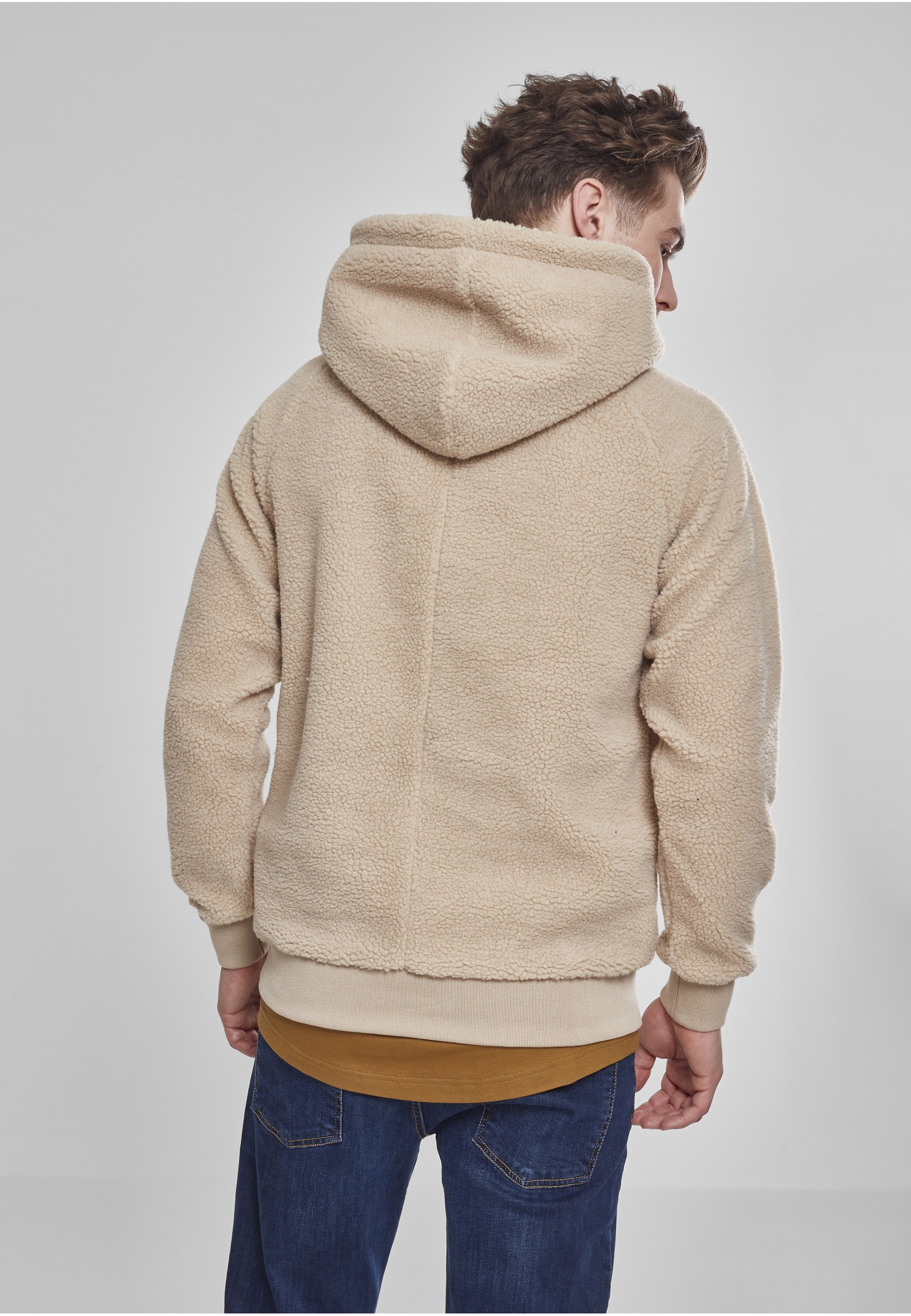 URBAN CLASSICS Rundhalspullover »Urban Classics Herren Sherpa Hoody« 1 Stk.