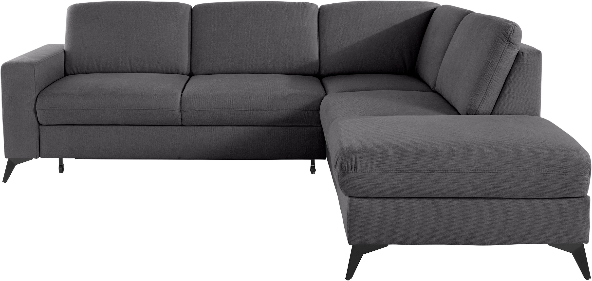 Places of Style Ecksofa »Lolland L-Form«, Wahlweise mit Bettfunktion und Stauraum, auch mit abwischbarem Bezug