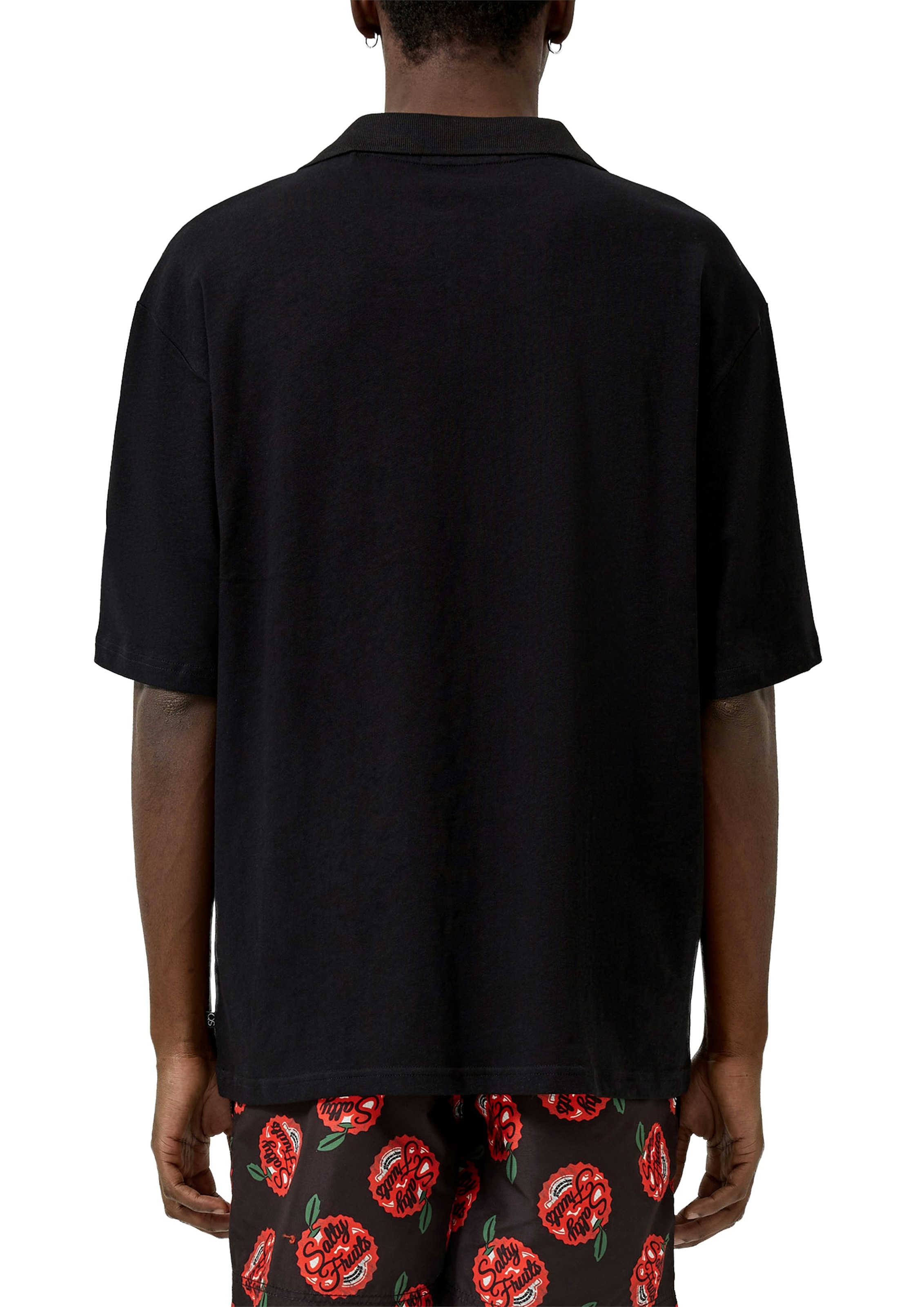 QS Kurzarmshirt Sommer-Poloshirt mit Leinen