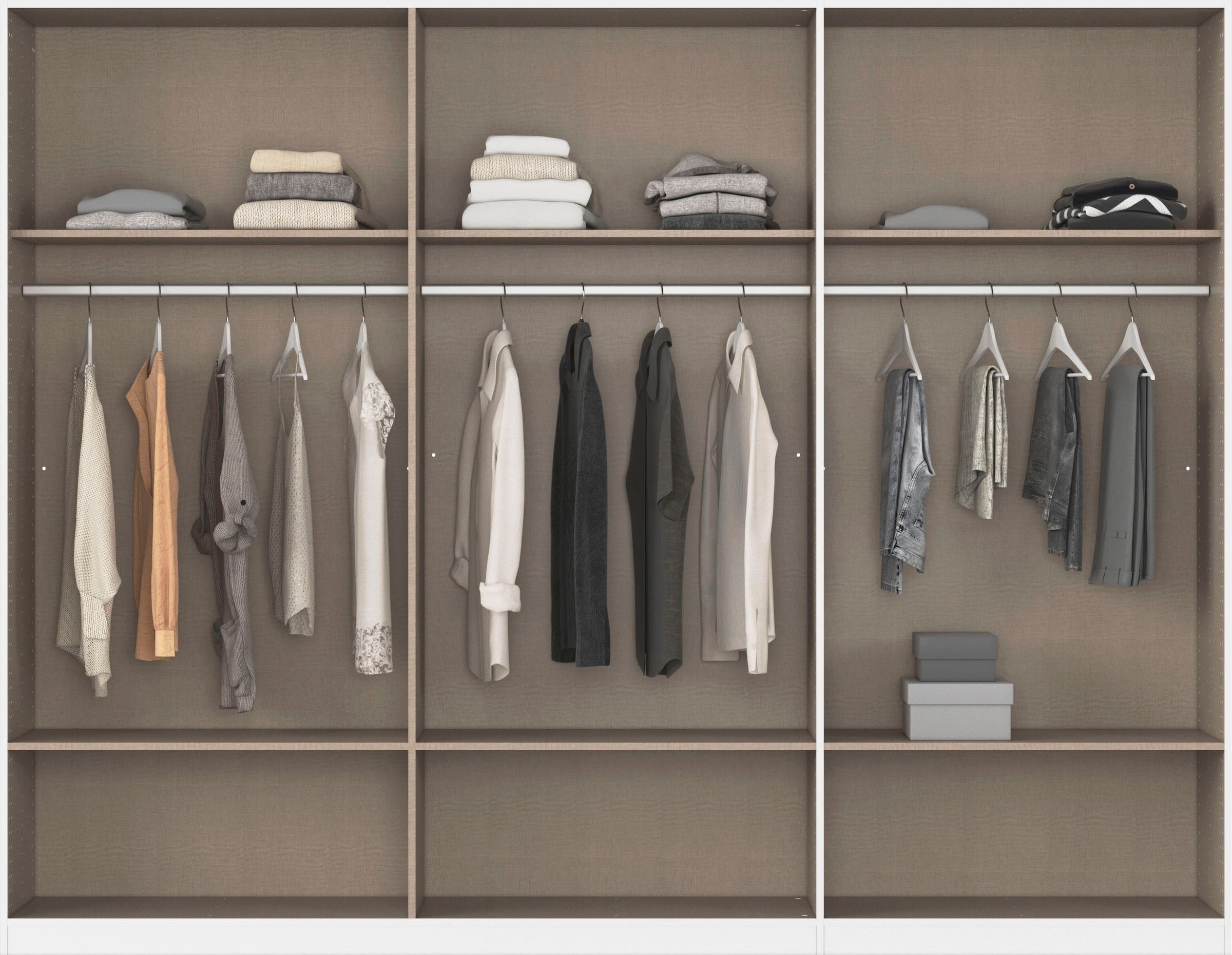 rauch Kleiderschrank »Schrank Garderobe Wäscheschrank HERSBRUCK in 2 Breiten« Breiten: 226 oder 271 cm, Höhe 210 cm, 