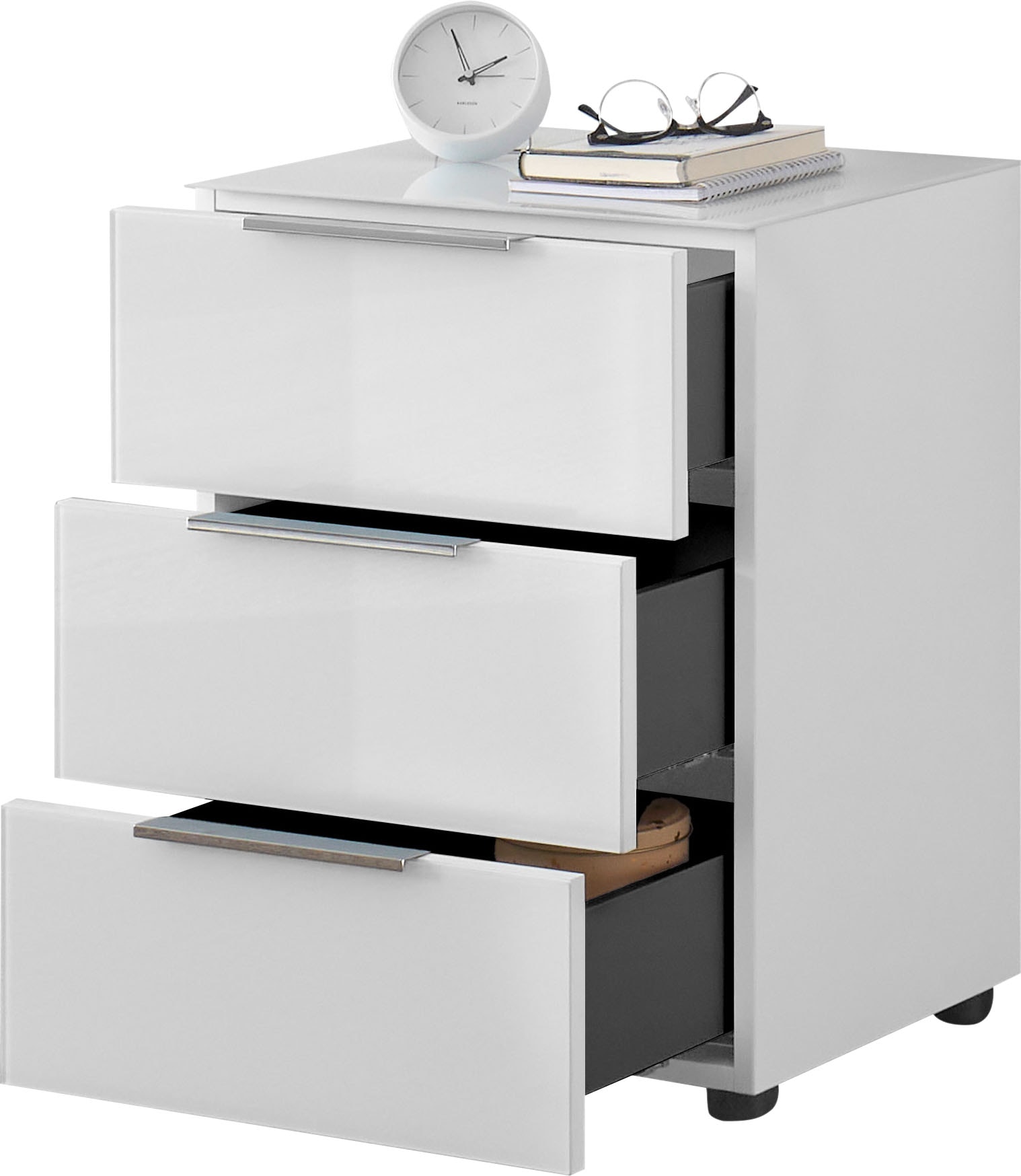 HBZ Kommode »Santorin Nachtkonsole, BxHxT 45x61x40 cm«, (1 St.), Breite 45cm, Softclose für Schubkästen, Melaminbeschichtung