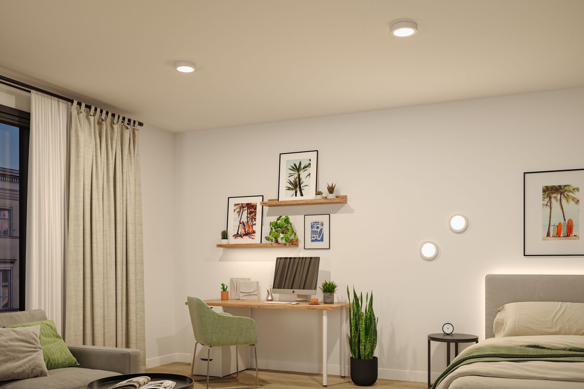 Paulmann LED Panel »Abia 2 WhiteSelect Sensor« LED-Modul 1 Stk. Farbwechsler Dämmerungsgesteuerter Bewegungsmelder (HF)