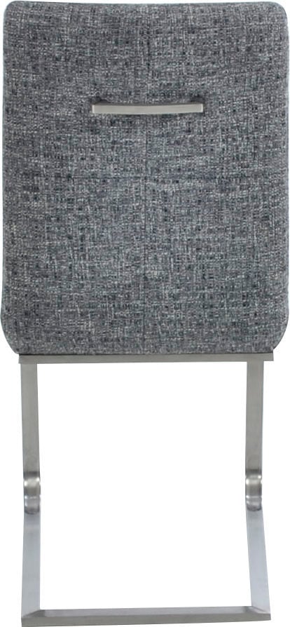 K+W Komfort & Wohnen Freischwinger »Giacomo II«, (Set), 2 St., Microfaser 785, mit Metallgriff am Rücken, Sitz und Rücken gesteppt in Materialmix
