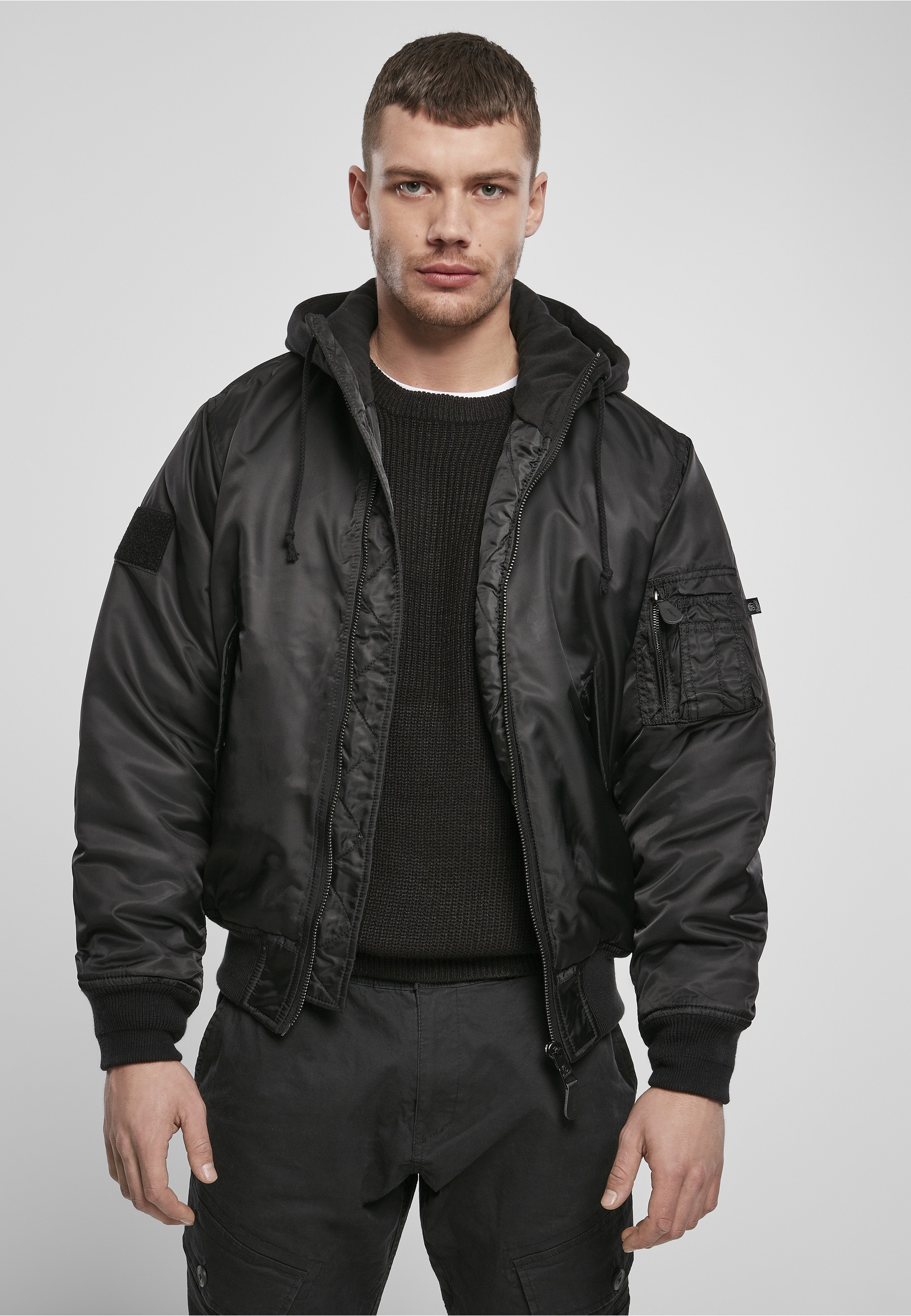 Brandit Anorak »Brandit Herren Hooded MA1 Bomber Jacket« 1 Stk. tlg. mit Kapuze