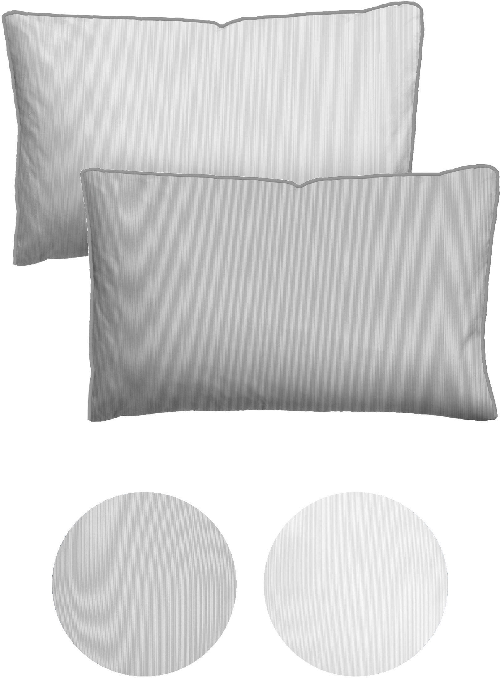 Biberna Kissenbezug »Helena«, (1 St.), aus 100% Baumwolle, mit Reißverschluss, Made in Green zertifiziert