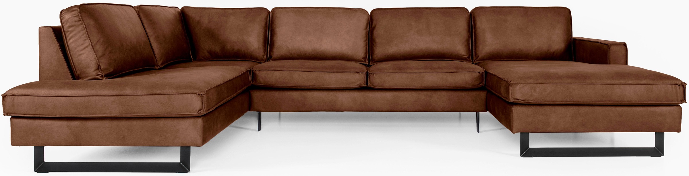 Home affaire Wohnlandschaft »Pinto, 350 cm, U-Form, XXL, mit Ottomanen« Cor günstig online kaufen