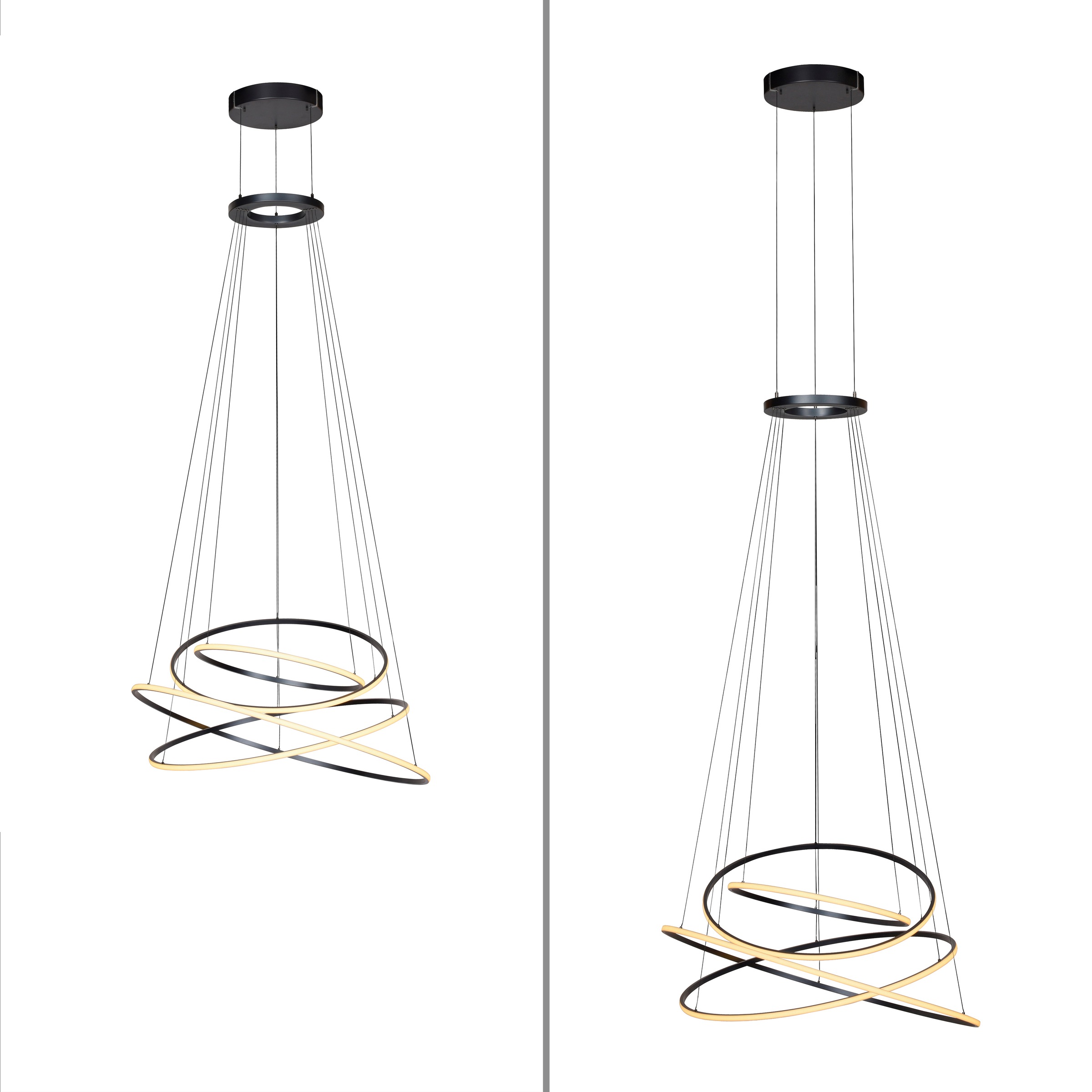 Neuhaus PURE LED Pendelleuchte »PURE E-Flying Rings« LED-Board 1 Stk. warmweiß - kaltweiß e-LIFT® Funktion, CCT, dimmbar über Fernbedienung