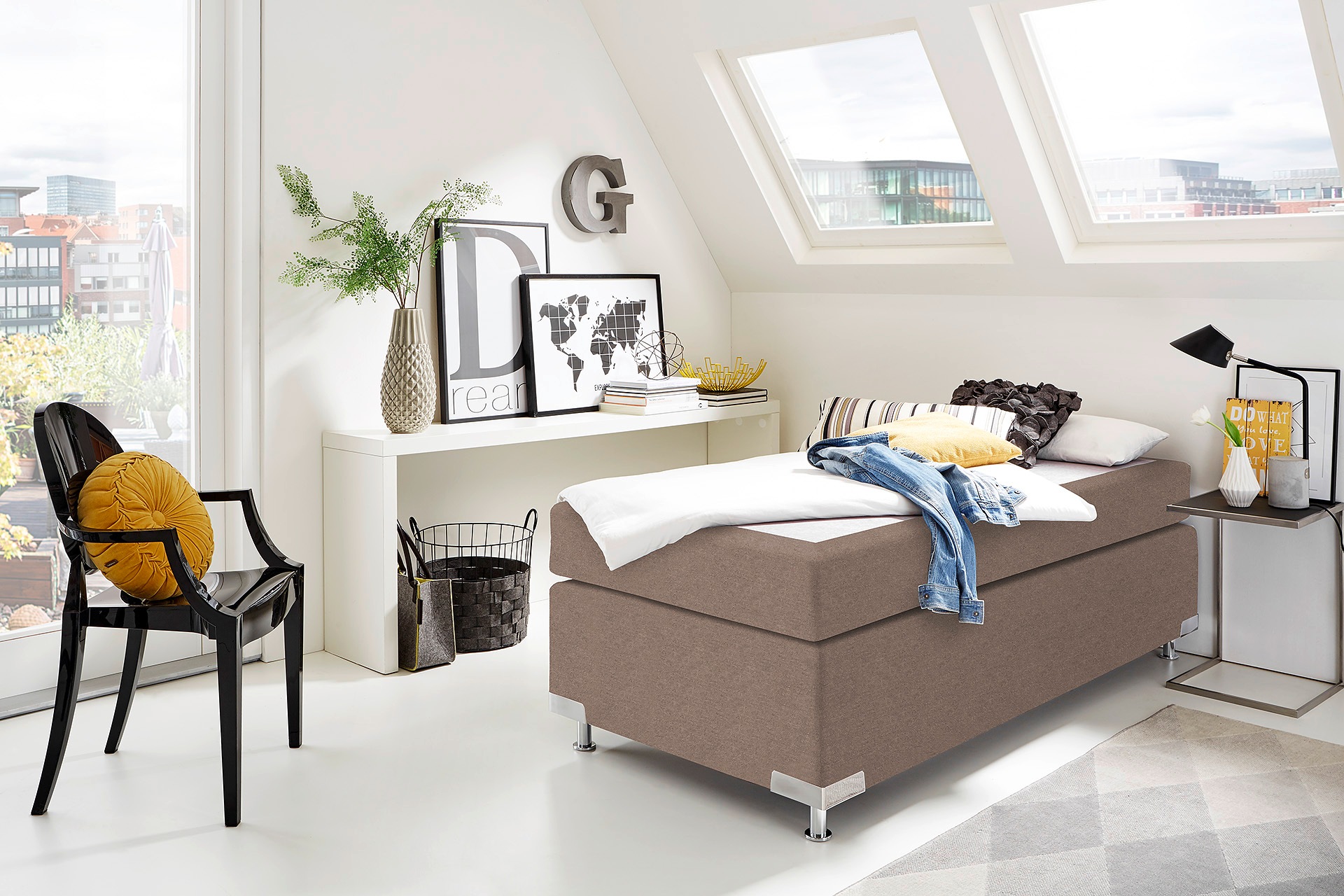 Westfalia Schlafkomfort Boxspringbett "Holland" ohne Kopfteil, frei im Raum günstig online kaufen