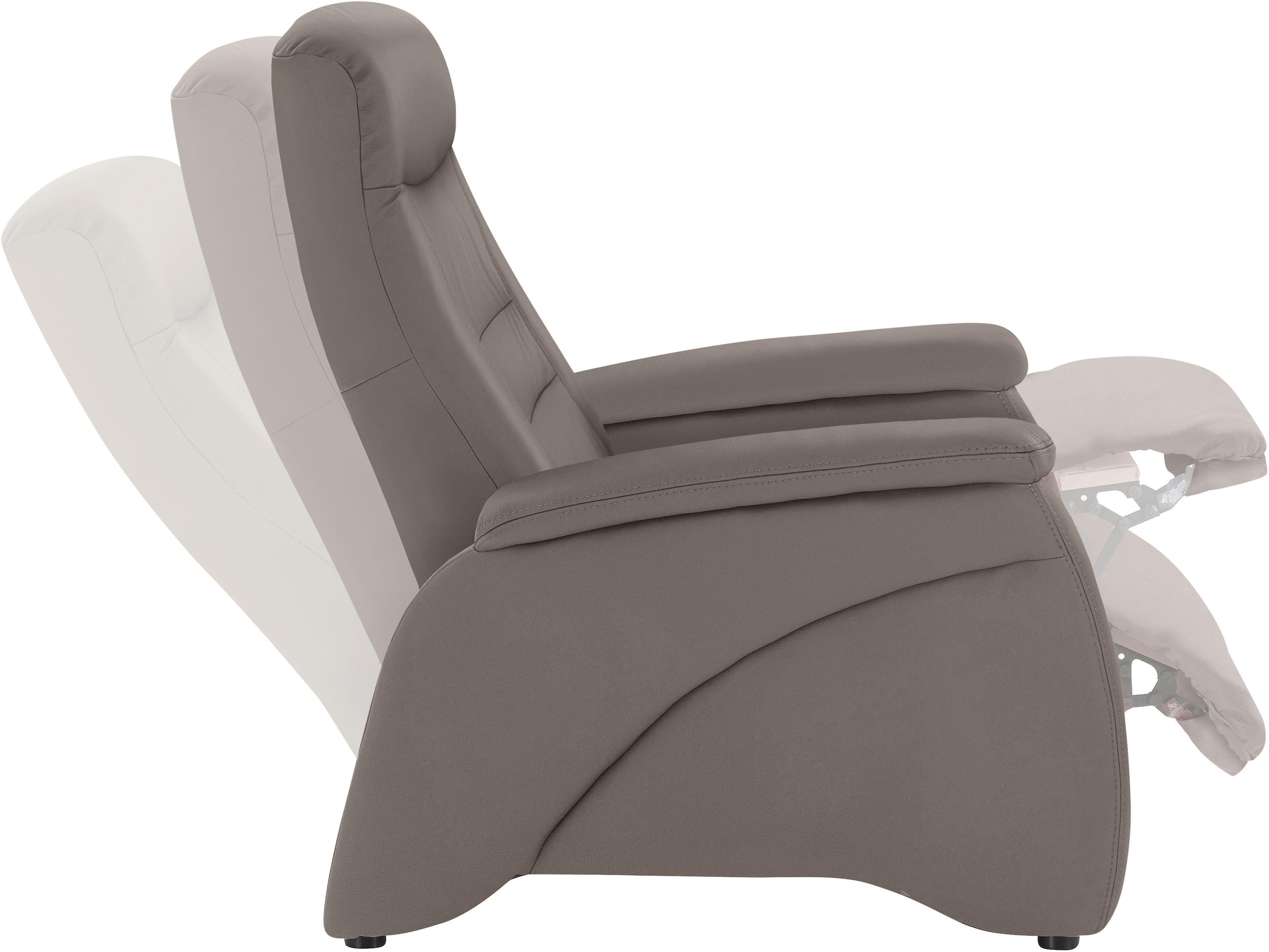 exxpo - sofa fashion Relaxsessel »Ascoli, Relaxsessel, Loungesessel, Hochlehnsessel«, mit Relaxfunktion