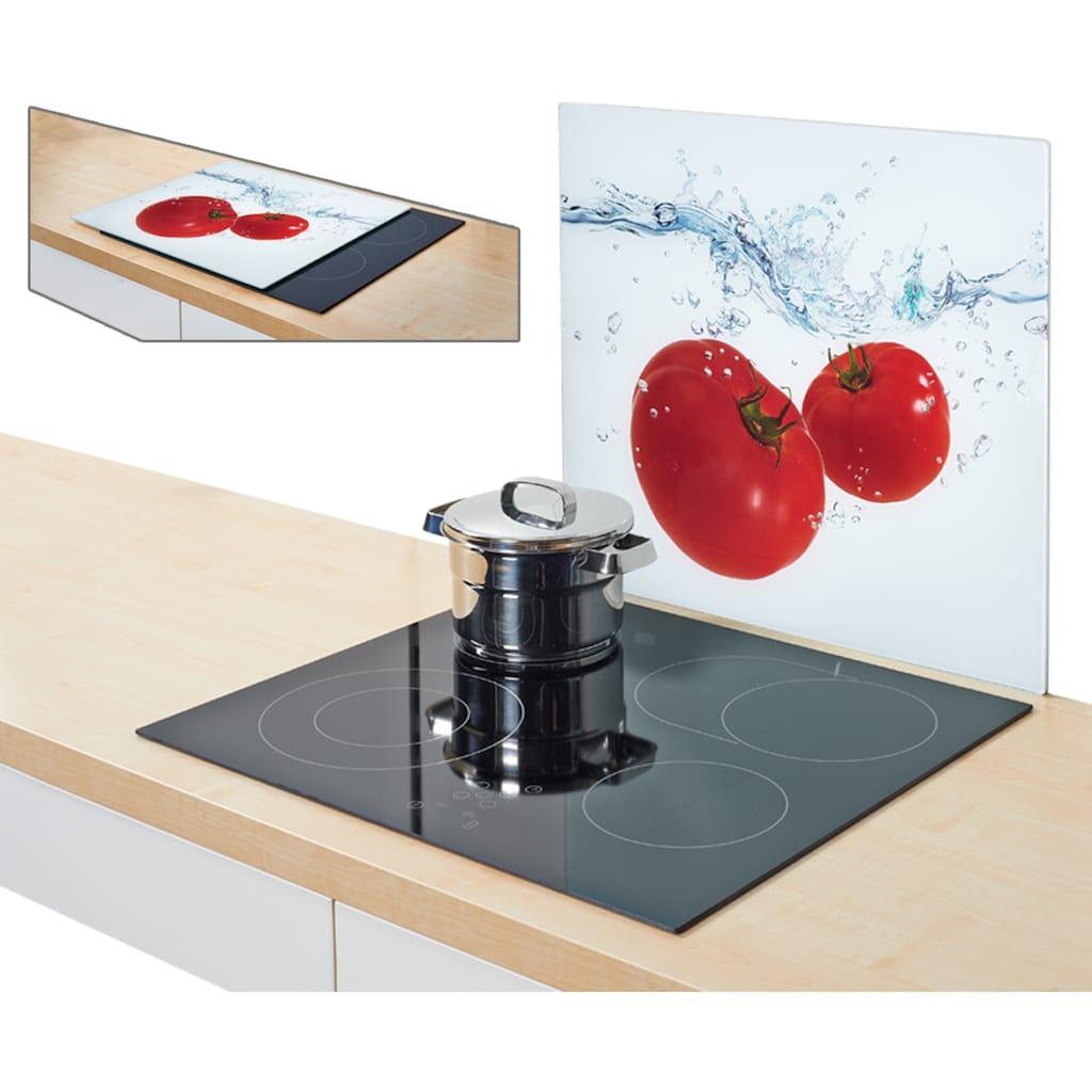 Zeller Present Herdblende-/Abdeckplatte »Tomato Splash«, (1 tlg.)