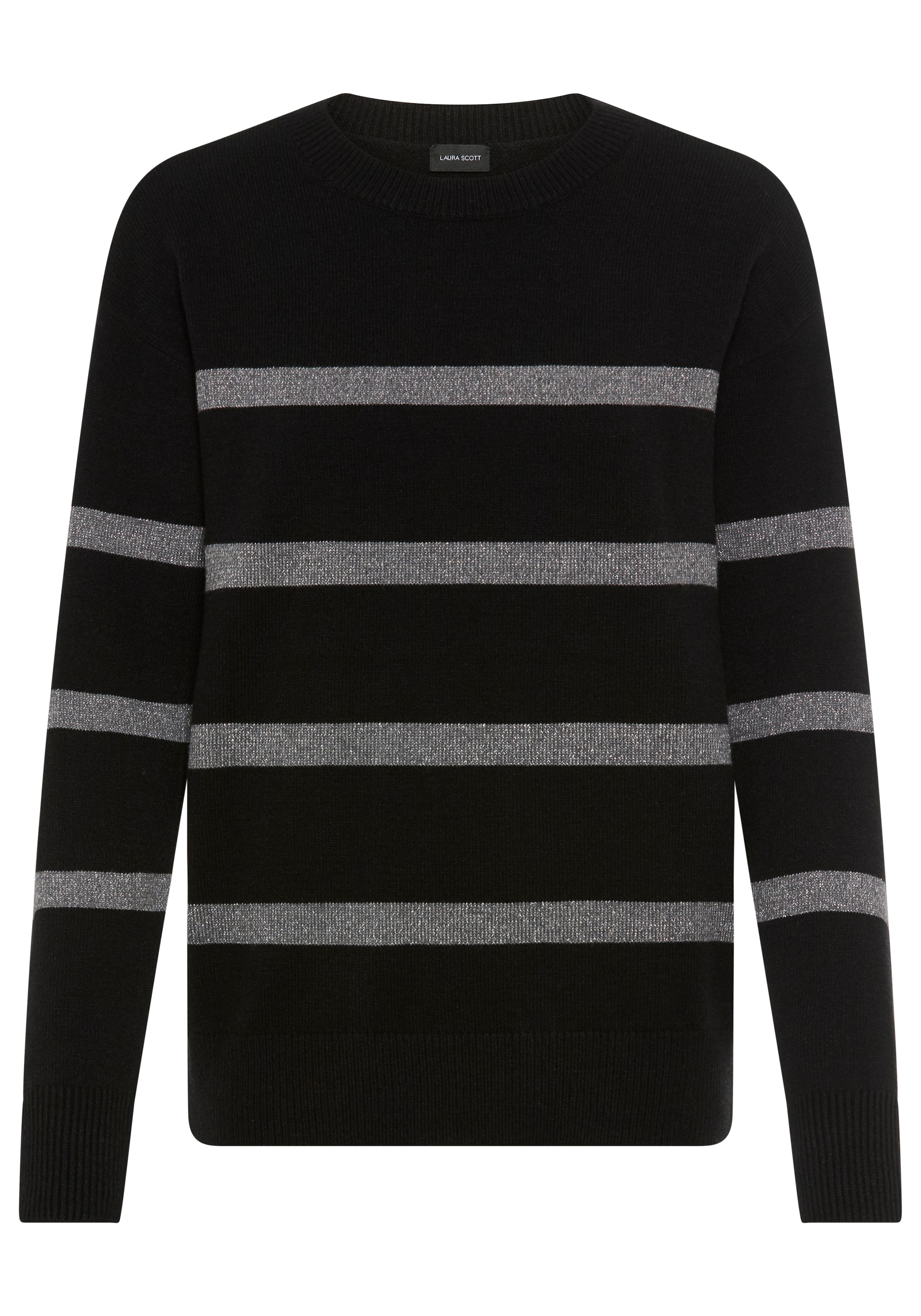 Laura Scott Strickpullover X-MAS Edition mit Glitzernden Streifen