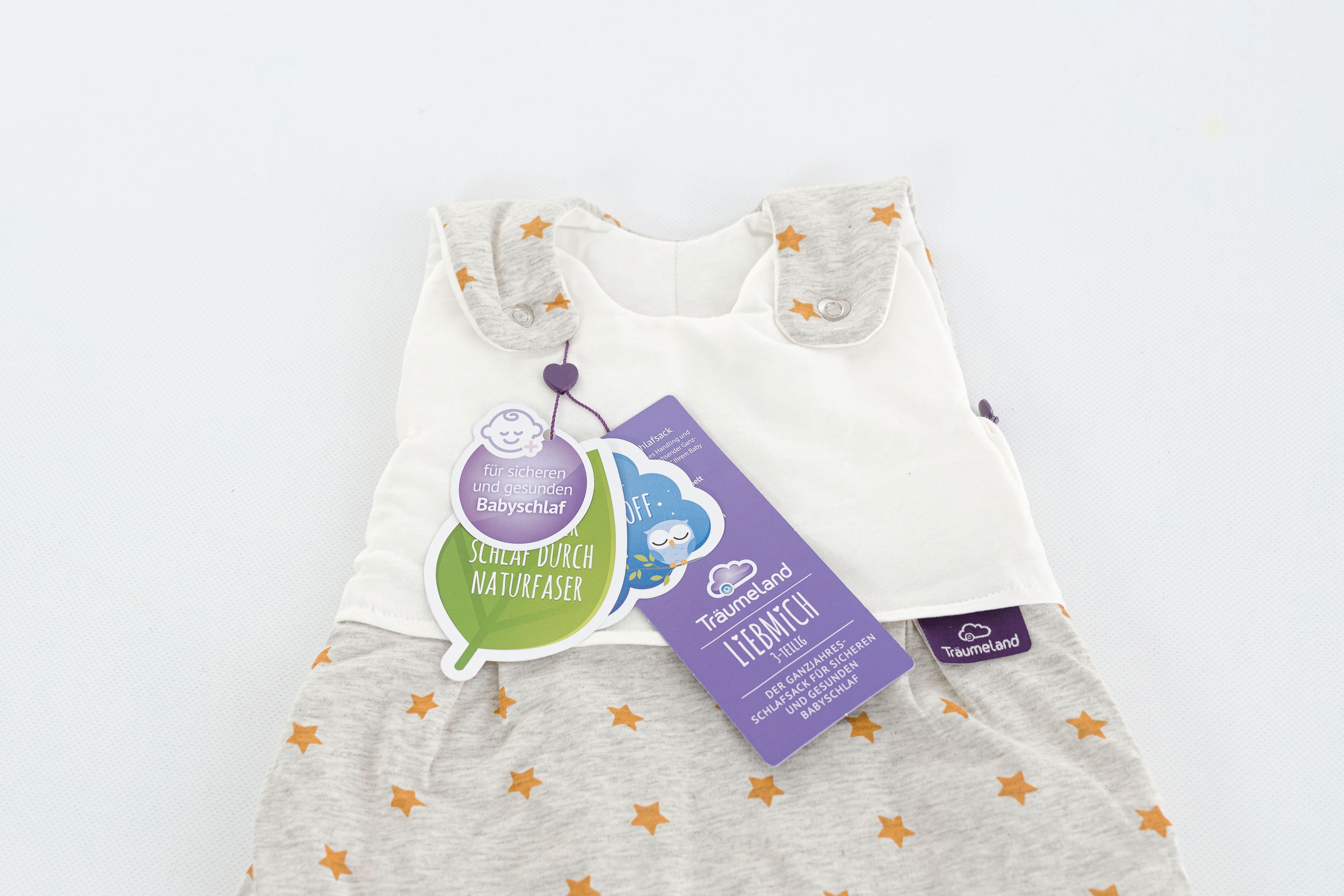 Träumeland Babyschlafsack »3tlg. Set LIEBMICH, Design Sternentraum blau«