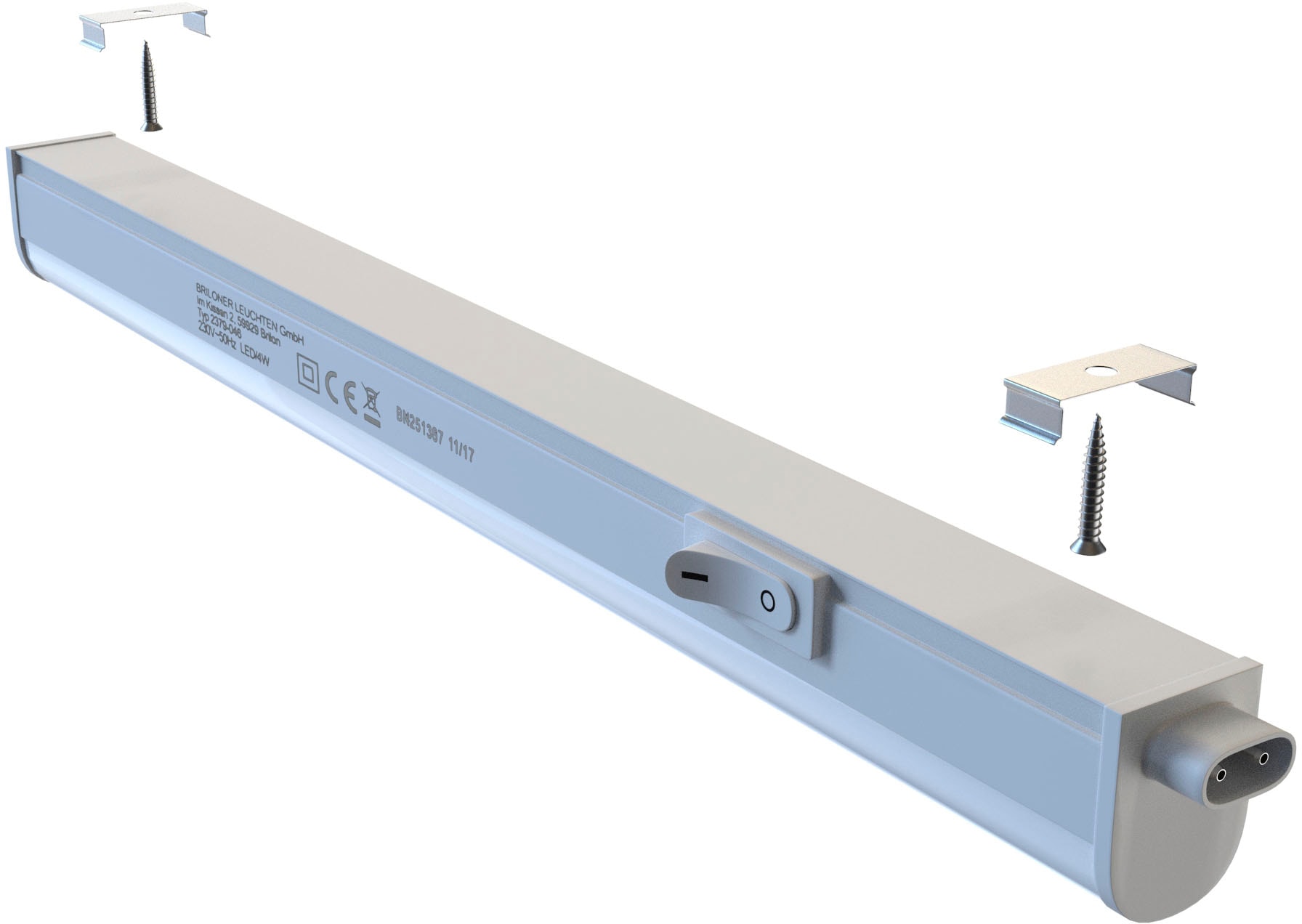 Briloner Leuchten LED Unterbauleuchte »2379046 TOOK«, Leuchtmittel LED-Board | LED fest integriert, LED Lichtleiste, 31,3x2,2x3cm, Weiß, 4W, Küche, Schrank, Unterschrank