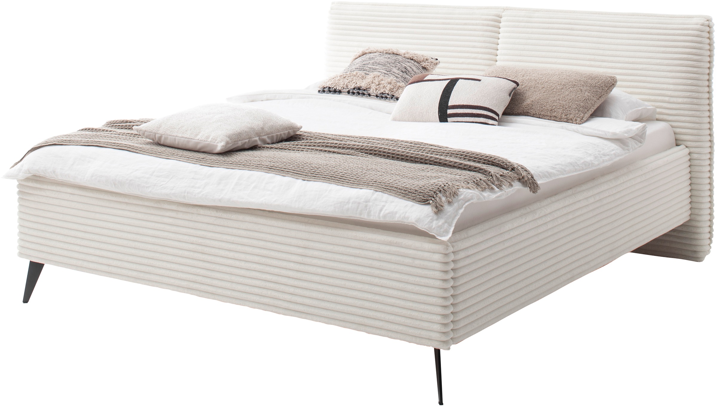 meise.möbel Polsterbett "Matera" in Breitcord, mit schwarzem Metallfuß, wah günstig online kaufen