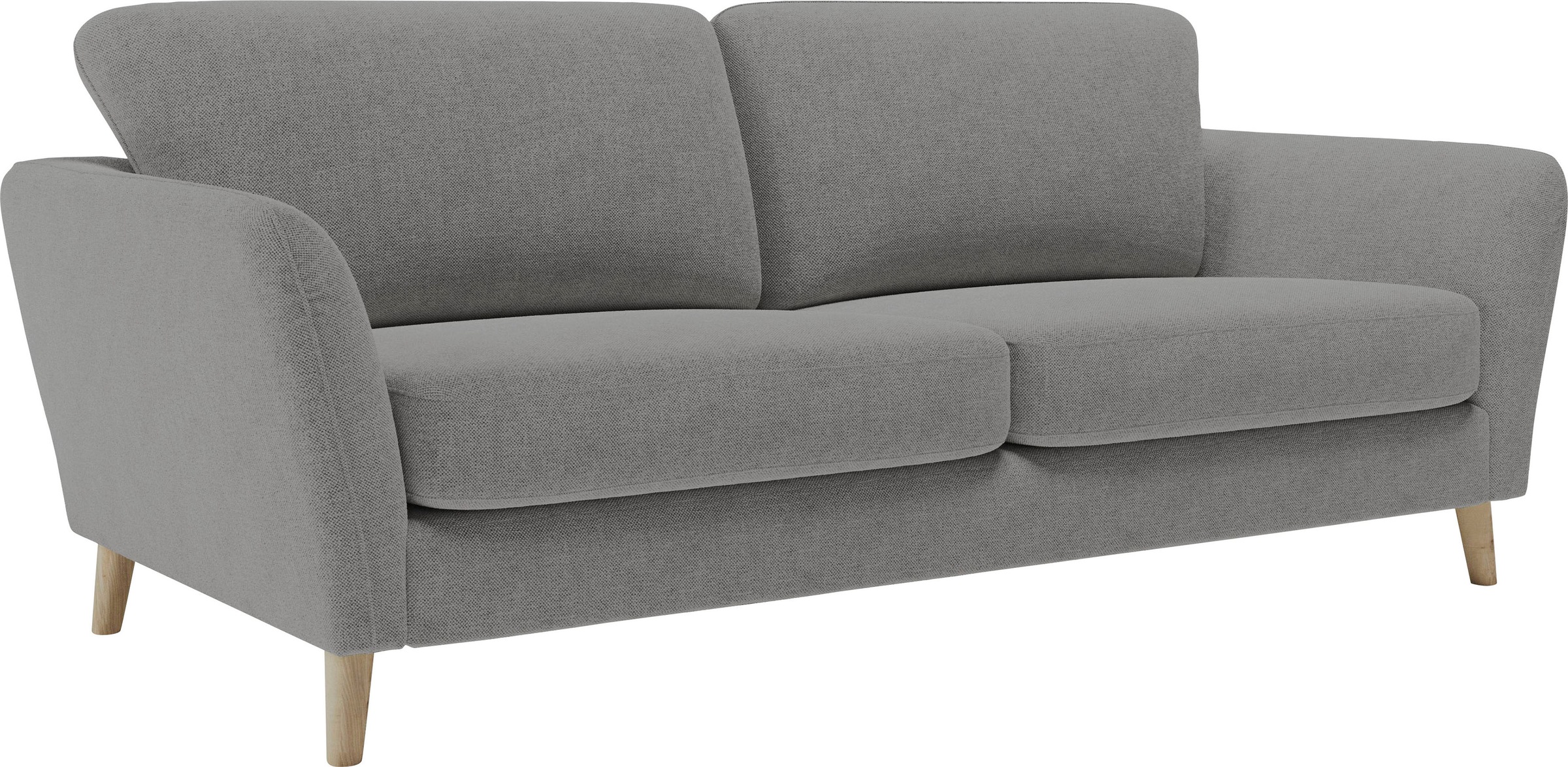 Home affaire 3-Sitzer »MARSEILLE 3er Sofa 206 cm, Cord, Flachgewebe, Struktur, Webstoff«, Massivholzbeine Eiche, Landhausstil, Wellenunterfederung