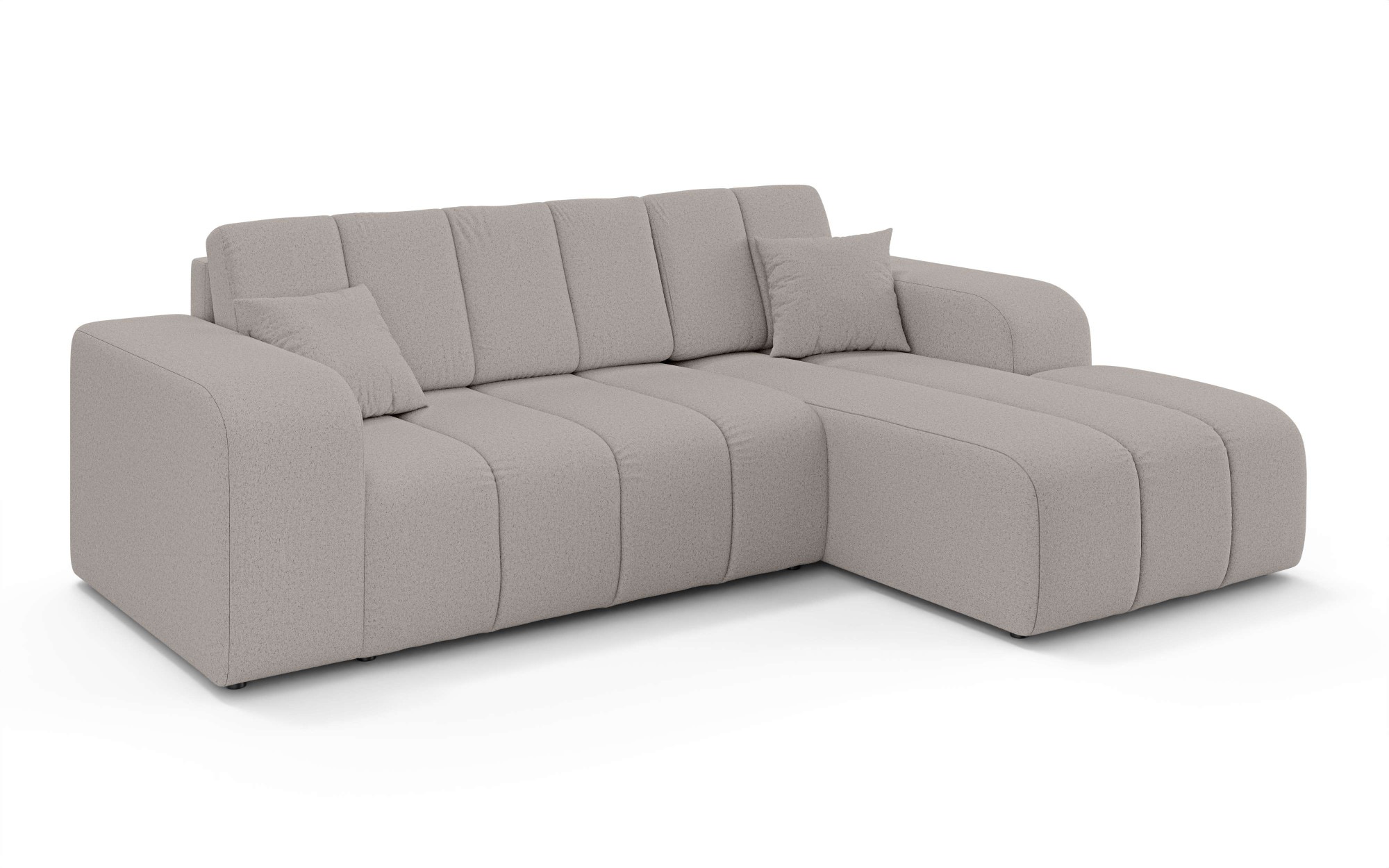 INOSIGN Ecksofa »CASSY L-Form, Schlafsofa mit Bettkasten, Maße B/T/H: 245/165/88 cm«, mit 2 Rückenkissen, Recamiere rechts oder links bestellbar