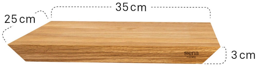 Siena Home Schneidebrett »Brescia«, (1 St.), 45° Griff, aus FSC®-zertifiziertem Eichenholz
