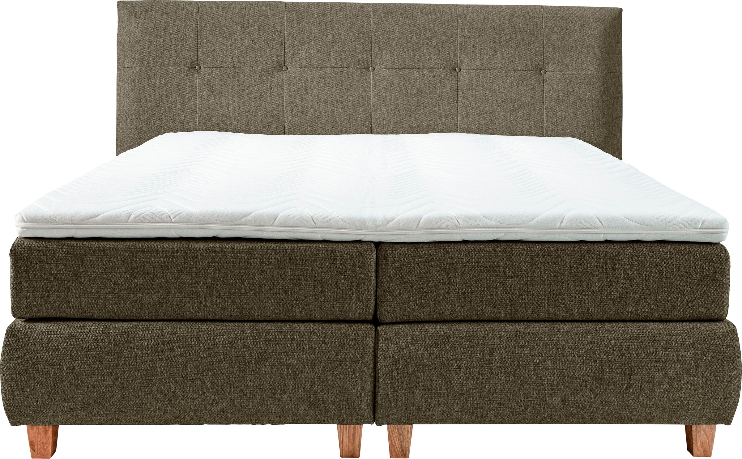 alina Boxspringbett »Luella«, ADA trendline Boxspringbett, inkl. Matratze und Viscoschaum-Topper