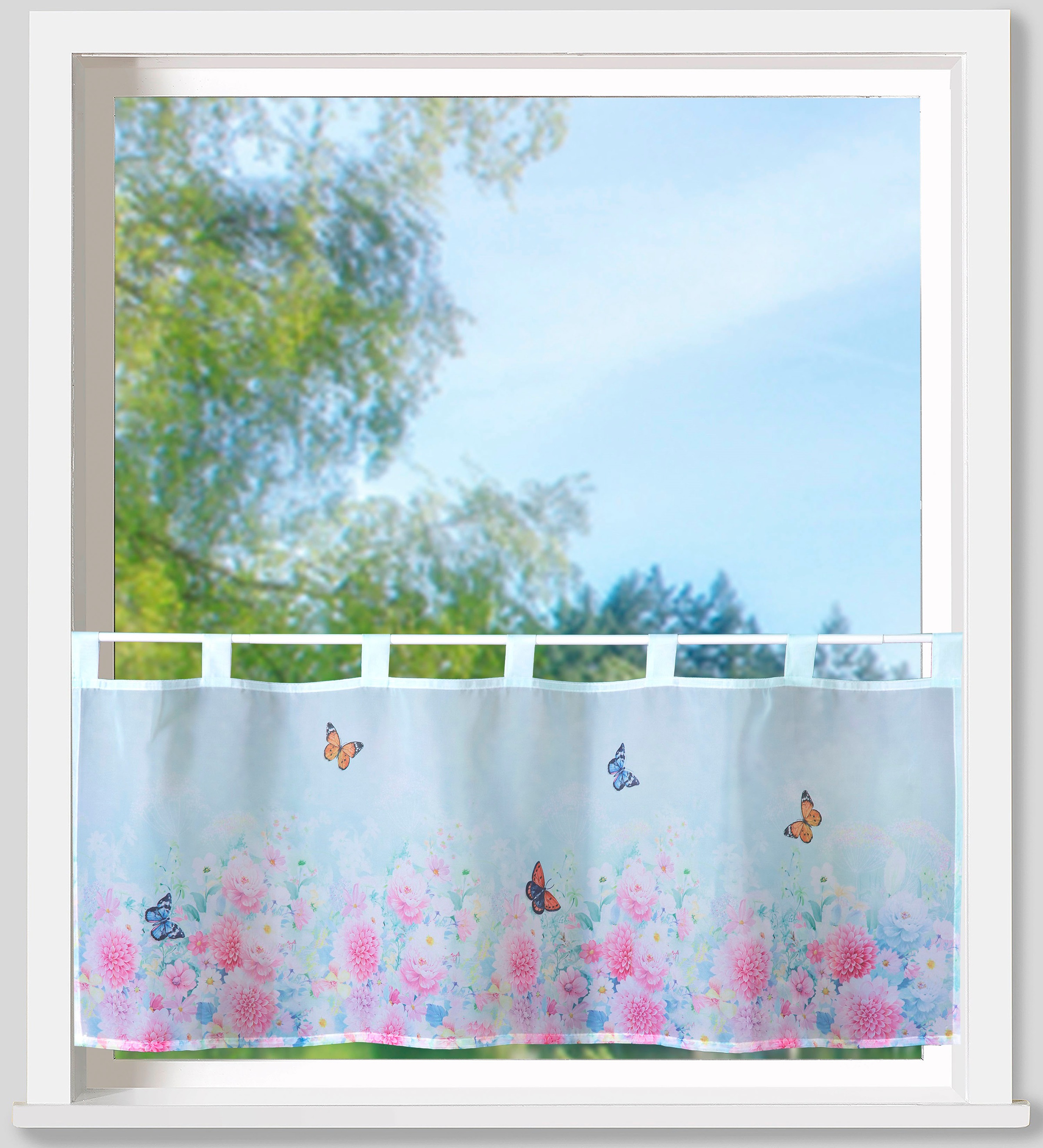 Weckbrodt Scheibengardine »Capri«, (1 St.), Voile, halbtransparent, bedruck günstig online kaufen