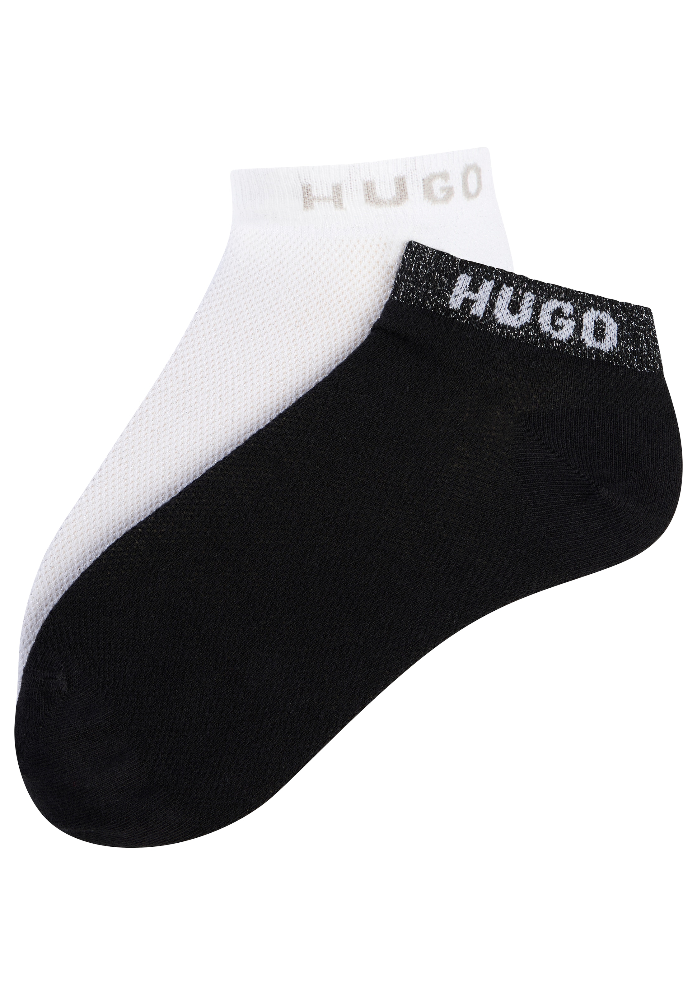 HUGO Underwear Sneakersocken »2P AS SHINY PIQ CC W« 3 Paar tlg. leicht schimmernd