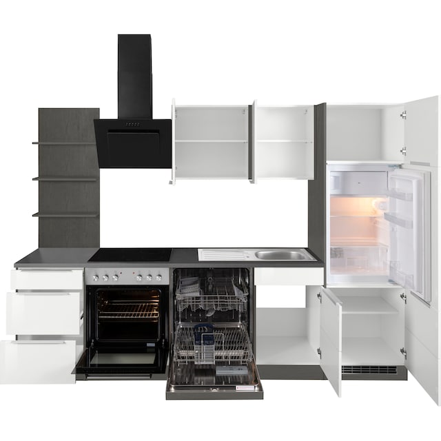 HELD MÖBEL Küchenzeile »Brindisi«, mit E-Geräten, Breite 280 cm online  kaufen