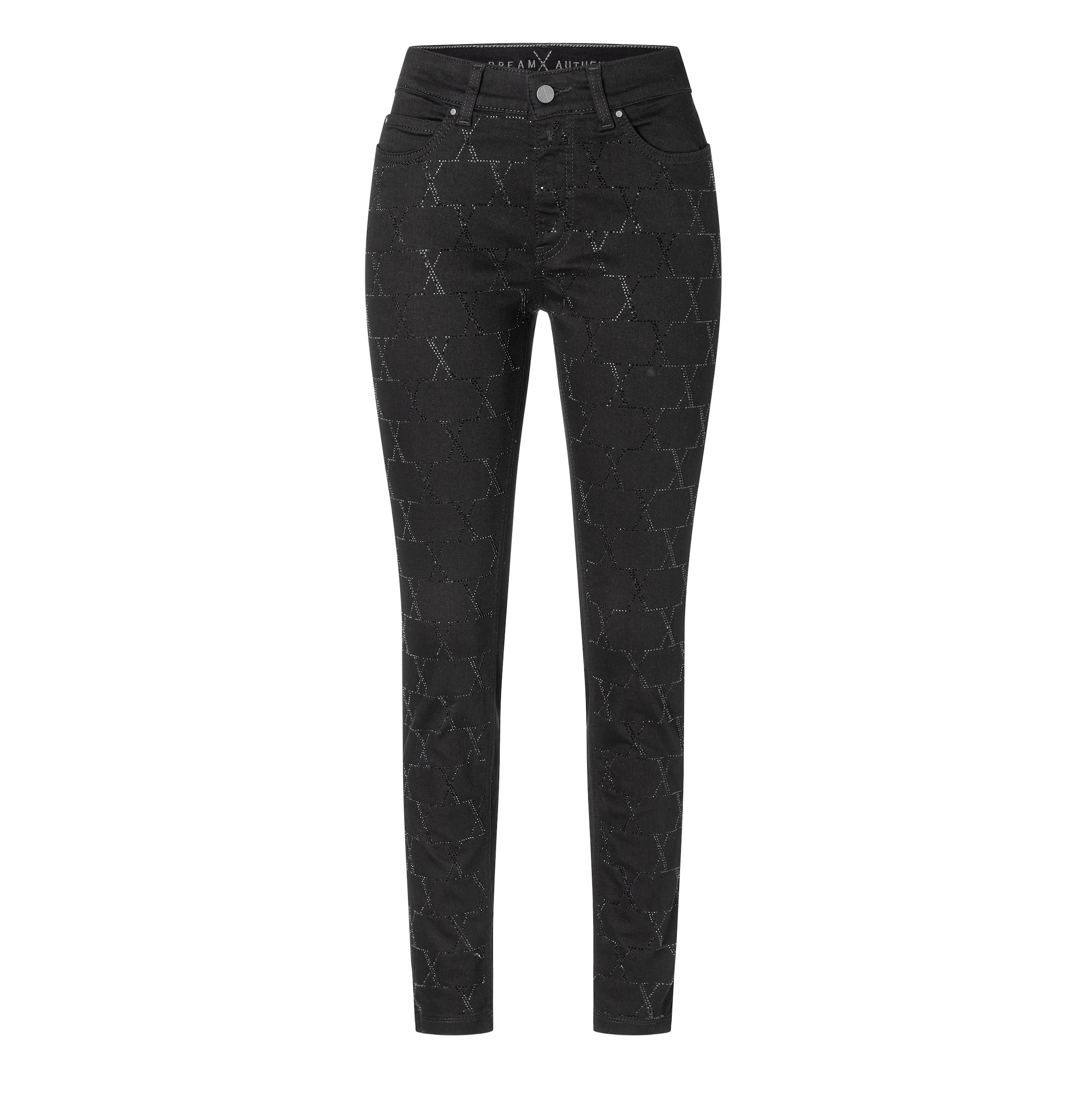 MAC Skinny-fit-Jeans »DREAM SKINNY chain glitter« mit Glitzersteine Muster