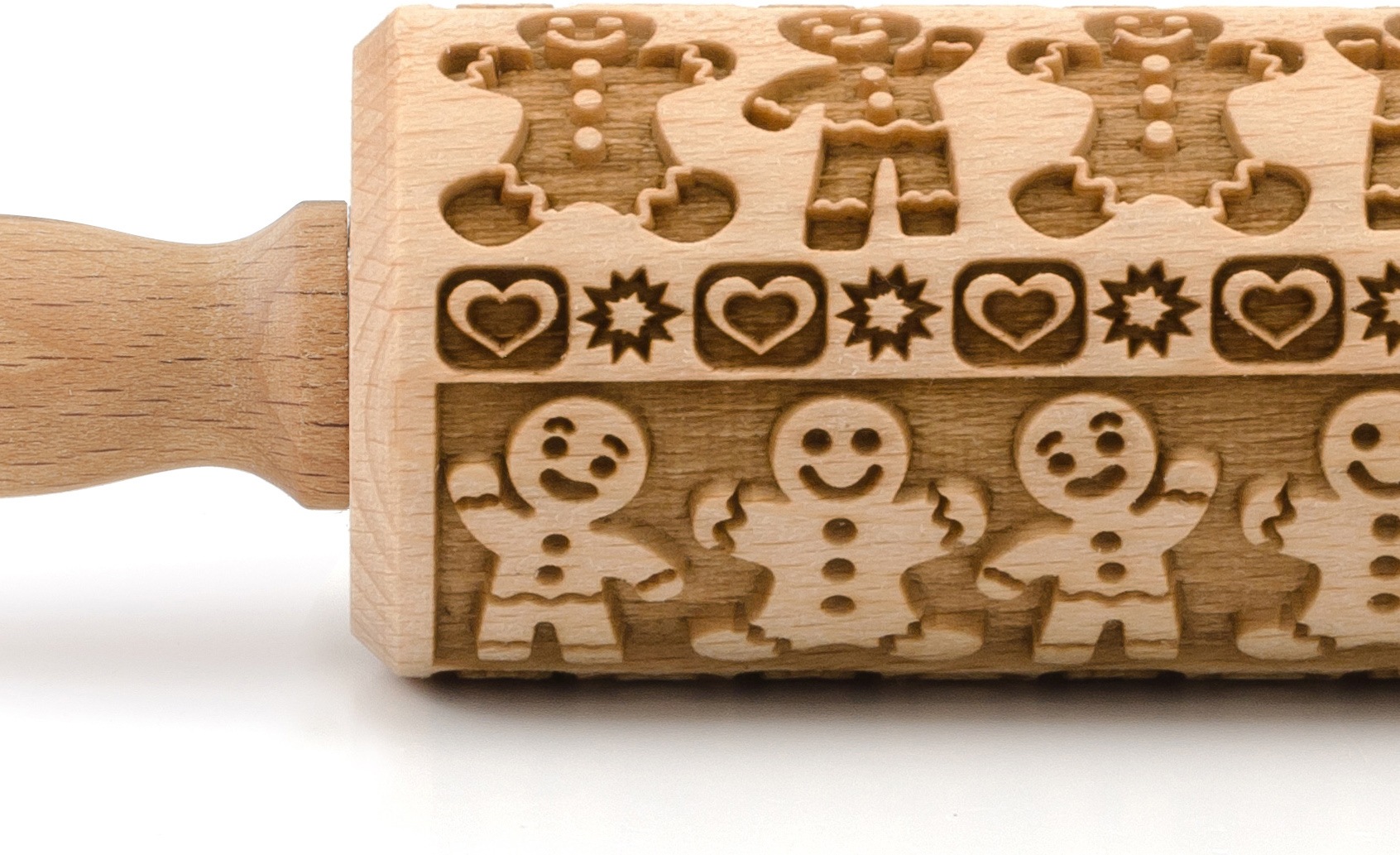 folkroll Teigroller »3D-Motiv-Teigrolle« Lebkuchenmann