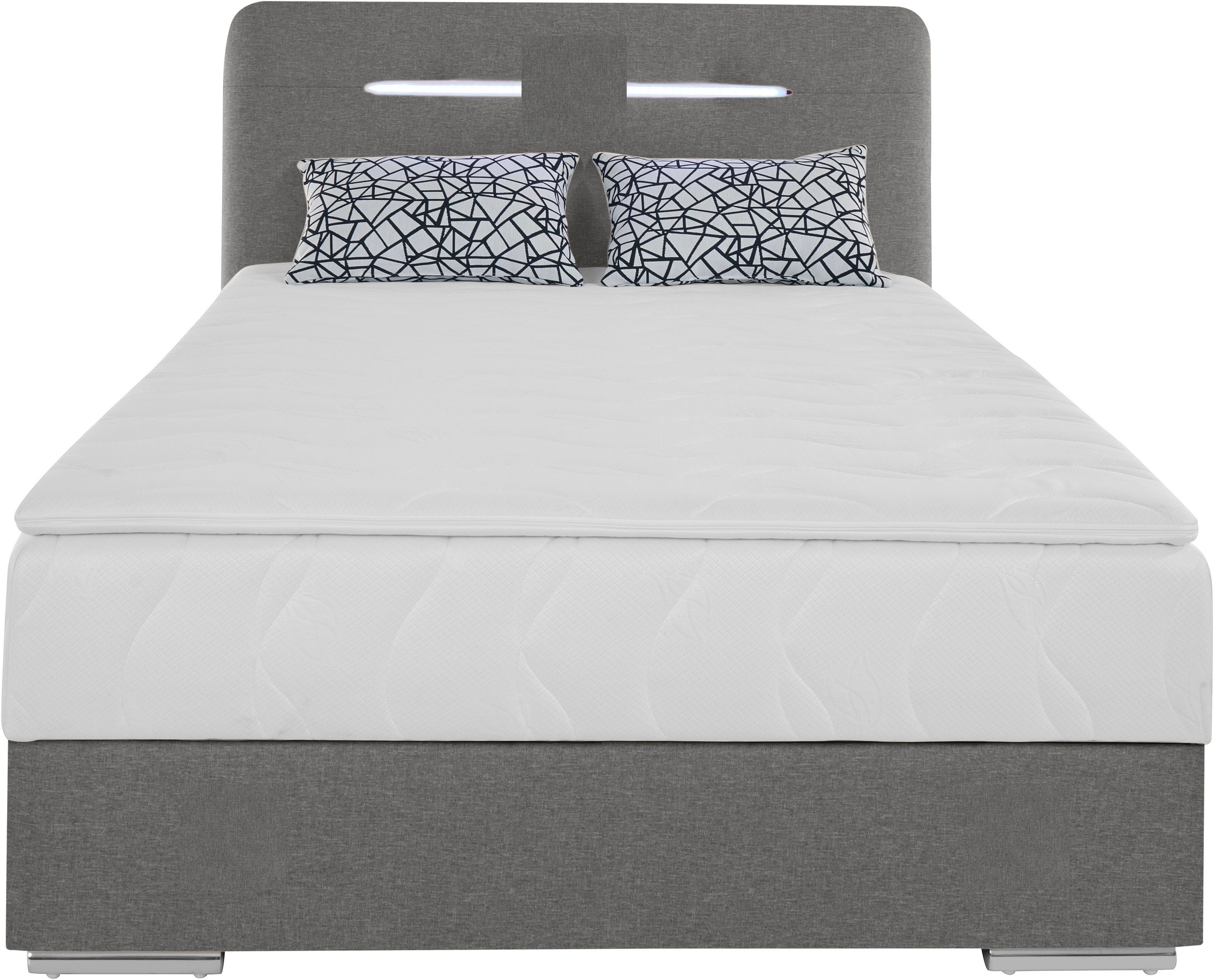 COTTA Boxbett »Lighstar«, inklusive LED-Beleuchtung, Topper, Bettkasten und Zierkissen