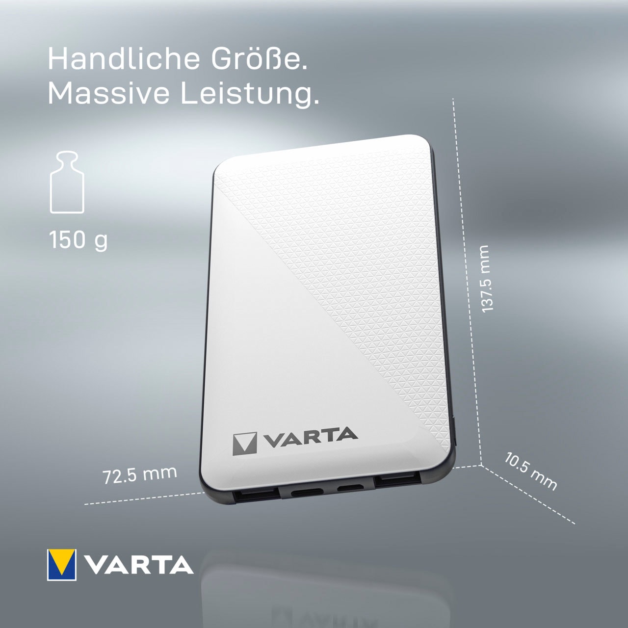 VARTA Powerbank »Power Bank Energy 5000 + Ladekabel, 5000mAh Powerbank mit USB Type C«, 5000 mAh, 3,7 V