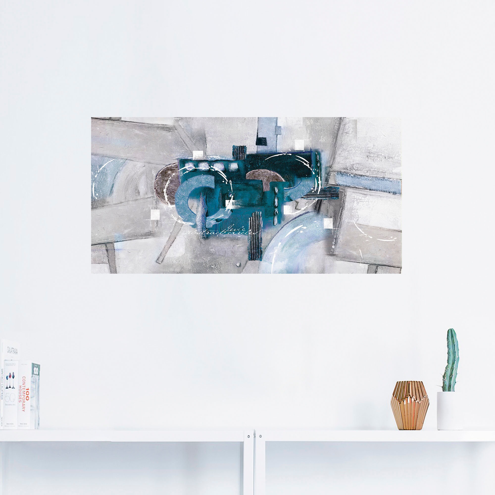 Artland Wandbild »Abstrakte blaue Kreise«, Gegenstandslos, (1 St.), als Alubild, Outdoorbild, Leinwandbild, Poster, Wandaufkleber