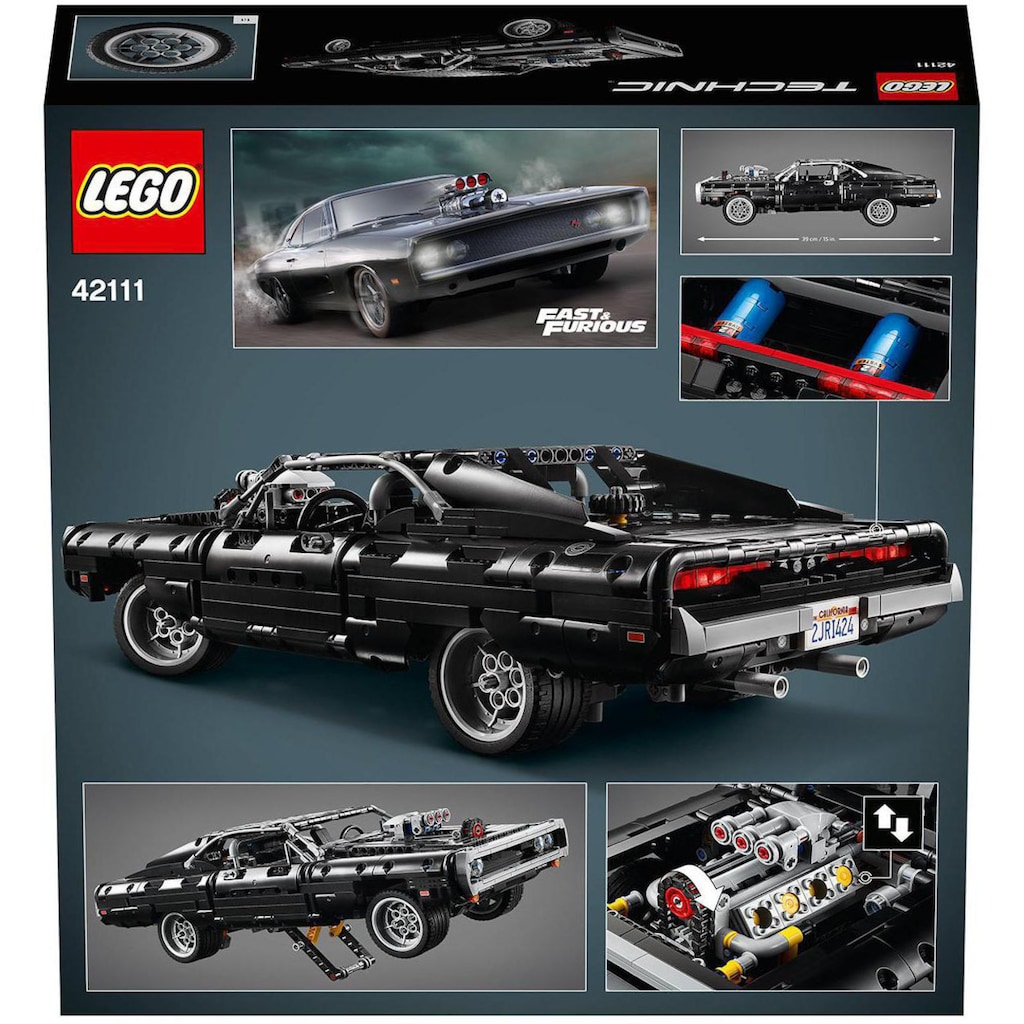 LEGO® Konstruktionsspielsteine »Dom's Dodge Charger (42111), LEGO® Technic«, (1077 St.)