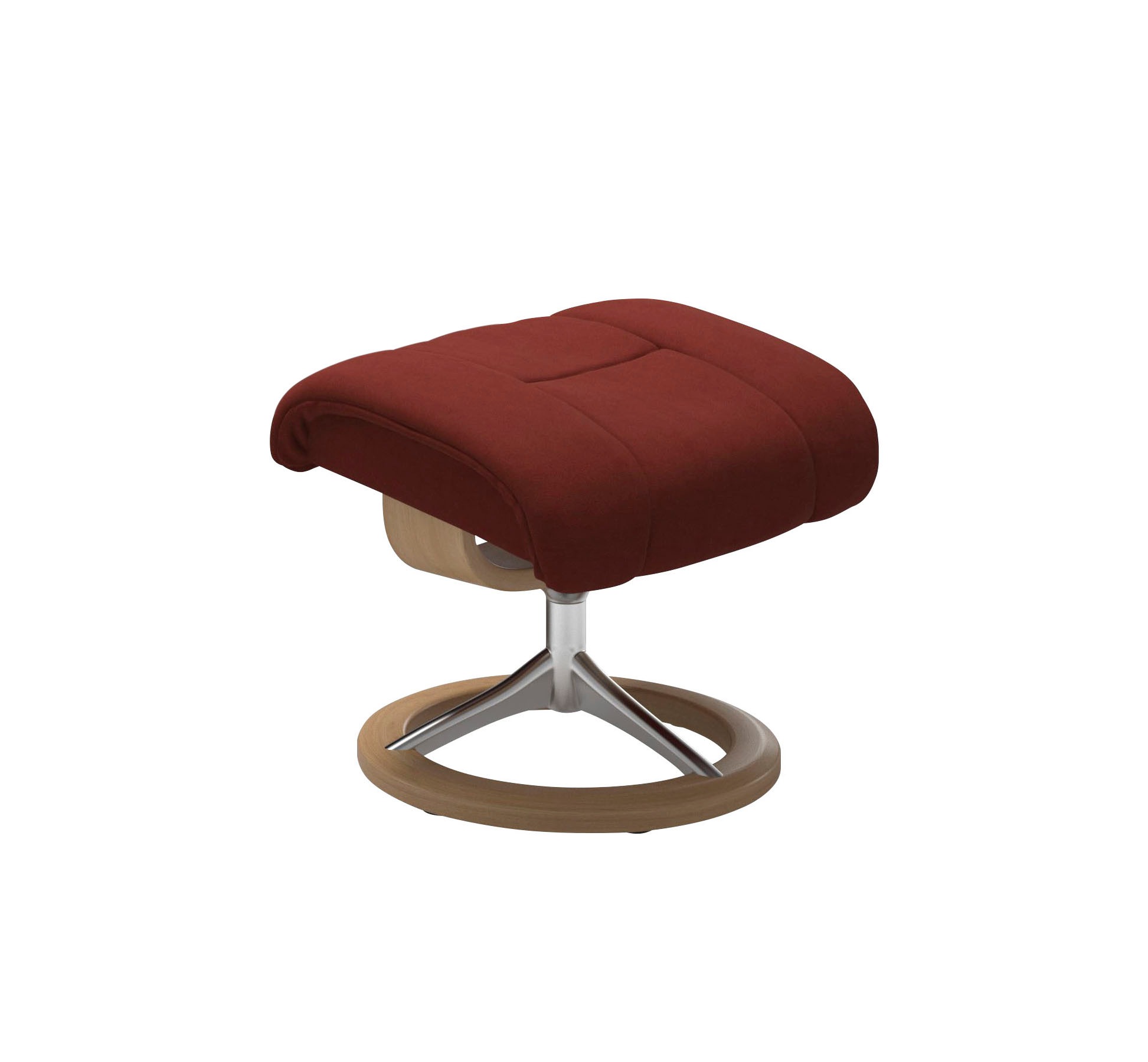 Stressless® Relaxsessel »Reno«, (Set, Relaxsessel mit Hocker), mit Hocker, mit Signature Base, Größe S, M & L, Gestell Eiche