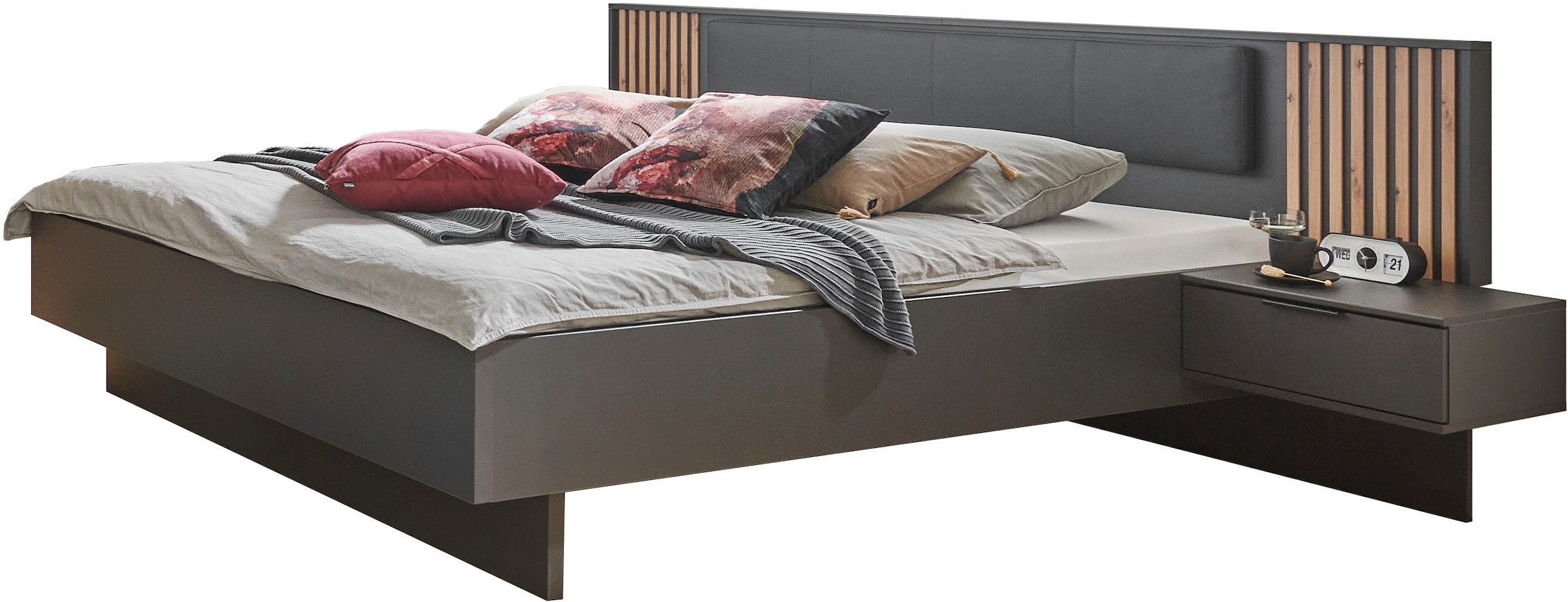 Wimex Bettanlage »Ancona by fresh to go«, (Bett Liegefläche 180x200 und 2 Nachtschränke), mit Polsterkopfteil
