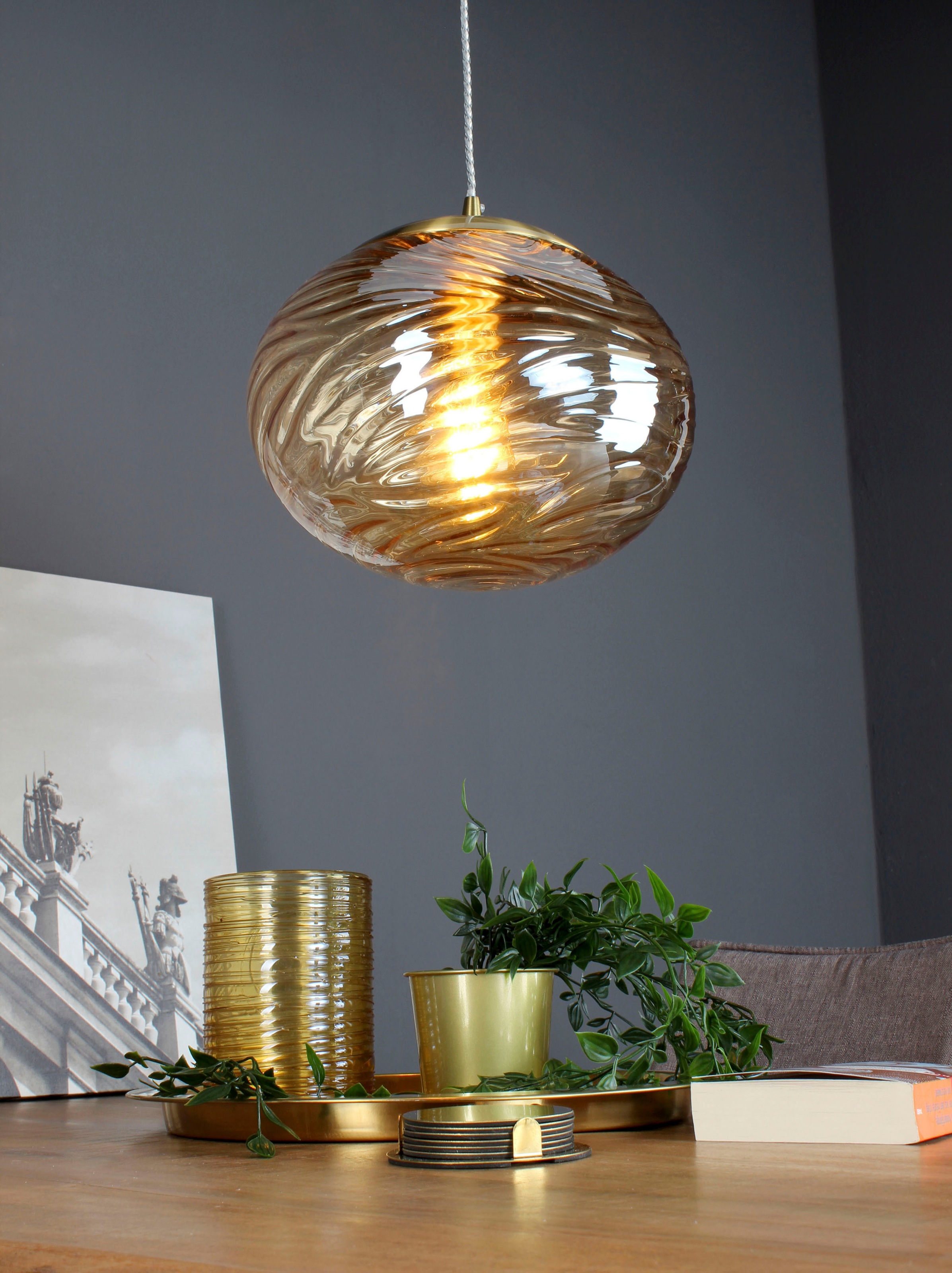 ECO-LIGHT Hängeleuchte »Nereide«, Leuchtmittel E27 | Leuchtmittel wechselbar, hochwertiges Glas