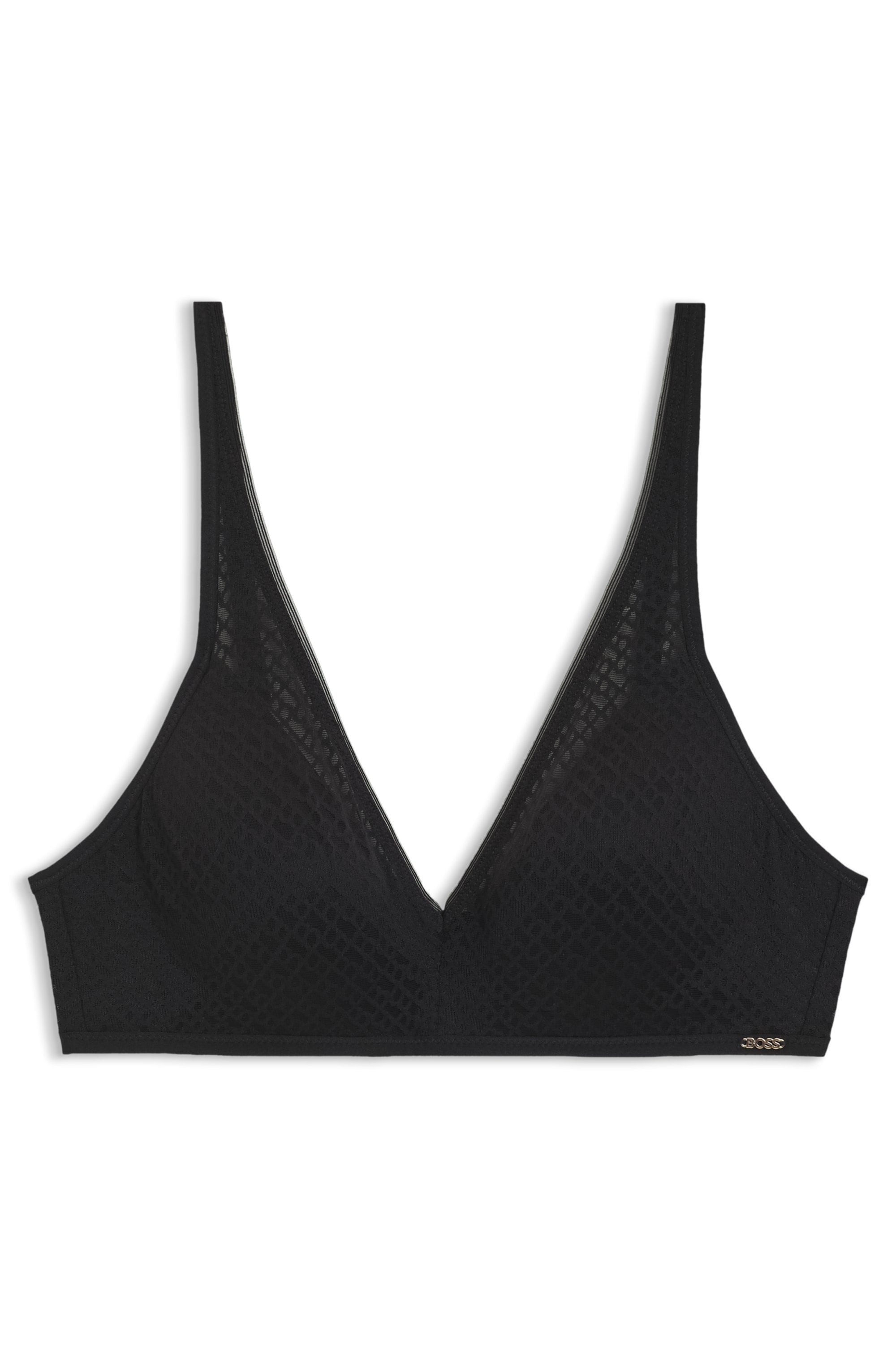 BOSS Bralette-BH »PADDED SOFT_B LACE« aus super softer Spitze mit goldener Plakette