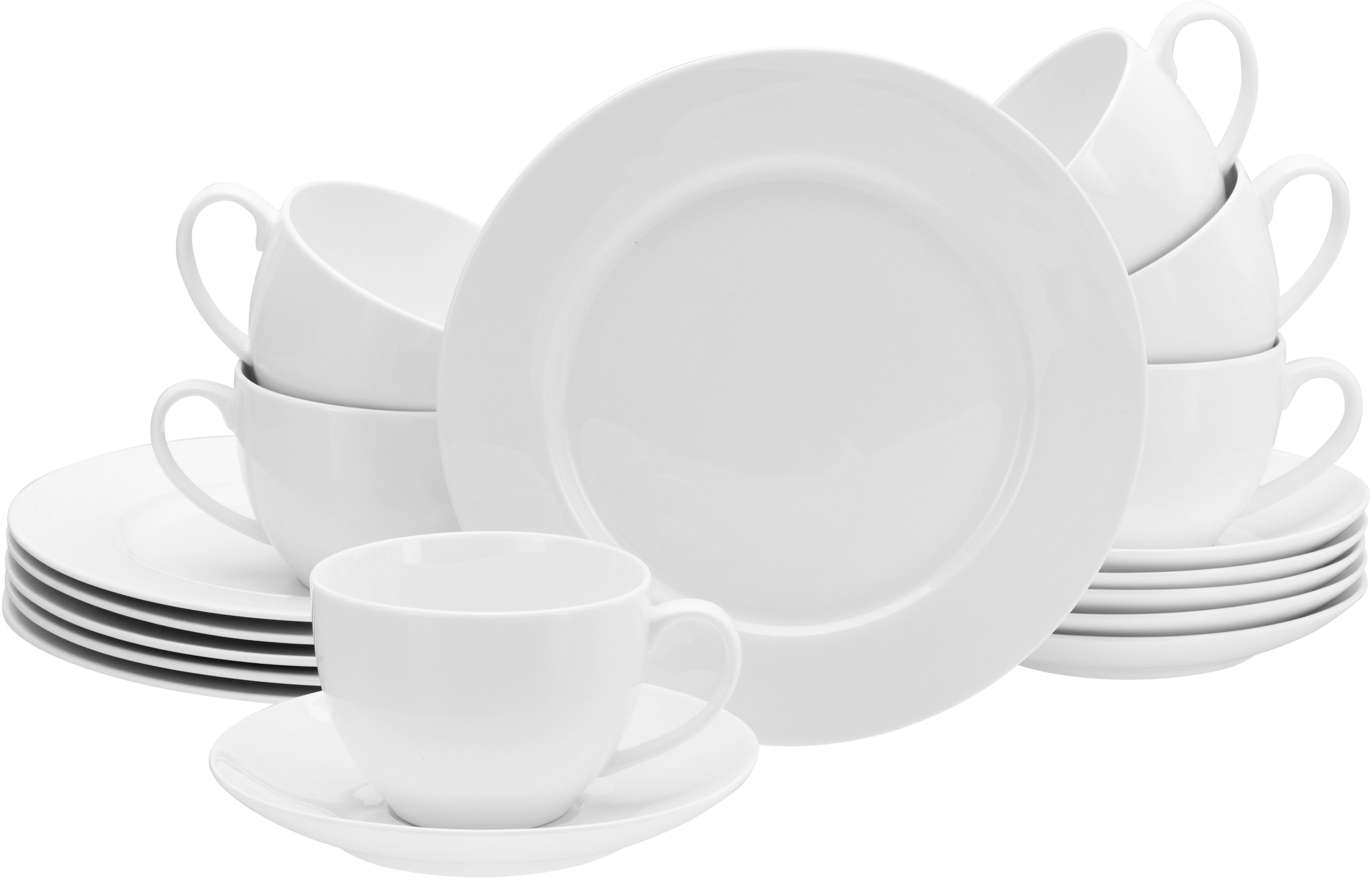 CreaTable Kaffeeservice »Fleur Royal«, (Set, 18 tlg.), extrem dünn, leicht, günstig online kaufen