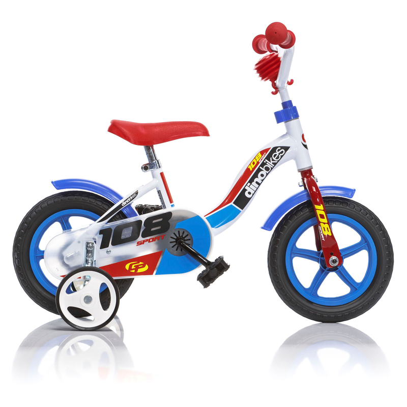 DINO Kinderfahrrad »Lernrad 10 Zoll« 1 Gang mit Stützrädern, Hupe und Schutzblechen weiß