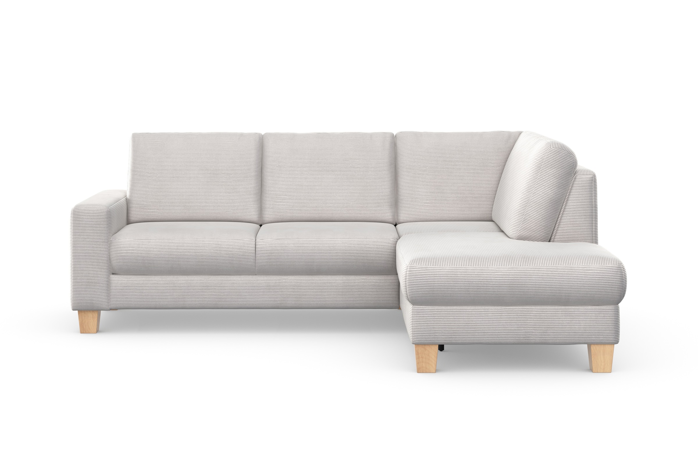 Home affaire Ecksofa »Summer L-Form«, mit Ottomane, wahlweise mit Bettfunktion und Bettkasten, Cord-Bezug