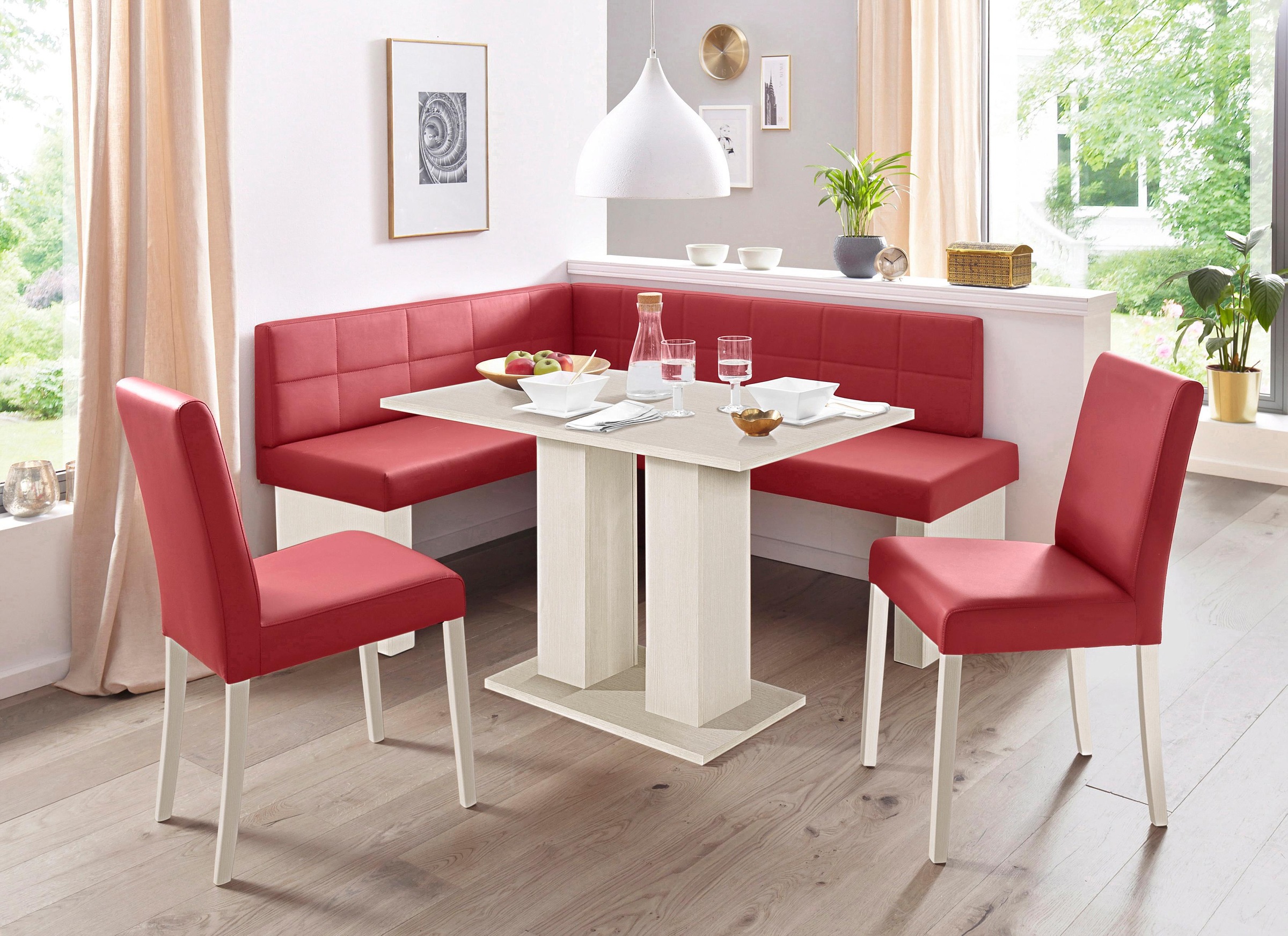 massivline&more Eckbankgruppe »Anna« Set, 4 Stk. tlg. mit 2 Stühlen mit mas günstig online kaufen