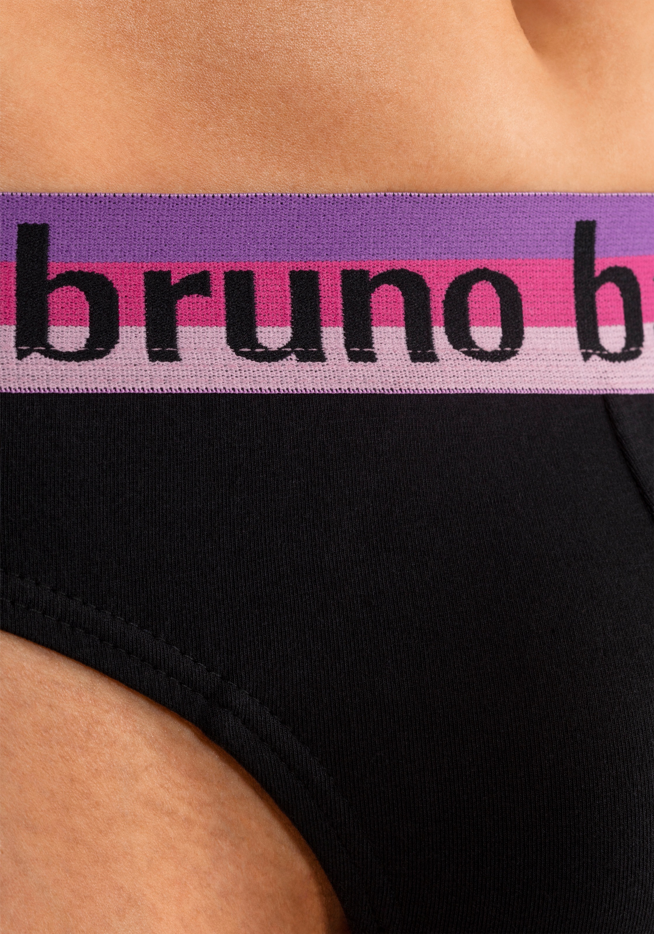 Bruno Banani String, (Packung, 5 St.), mit Streifen Logo Webbund