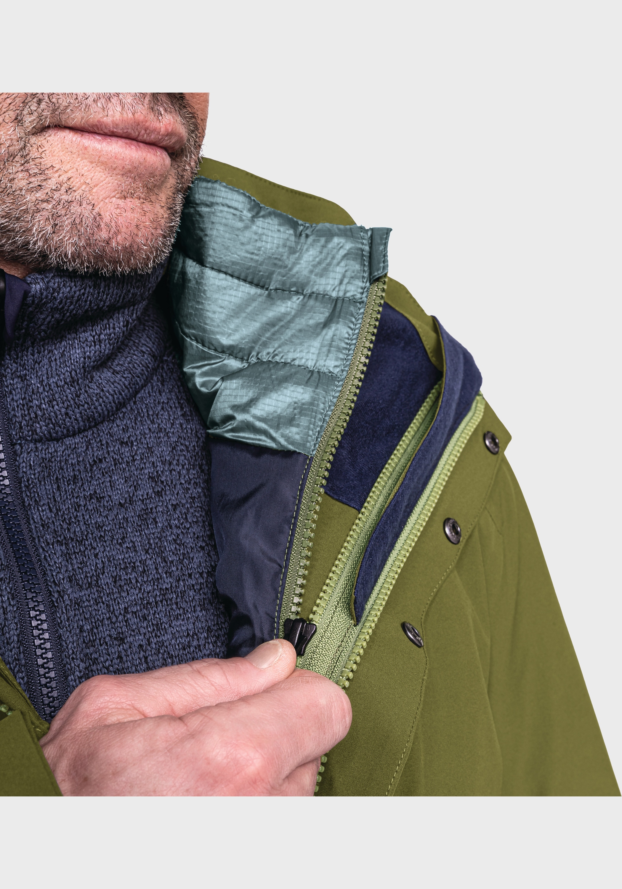 Schöffel Doppeljacke »3in1 Jacket Auerspitz M«, mit Kapuze