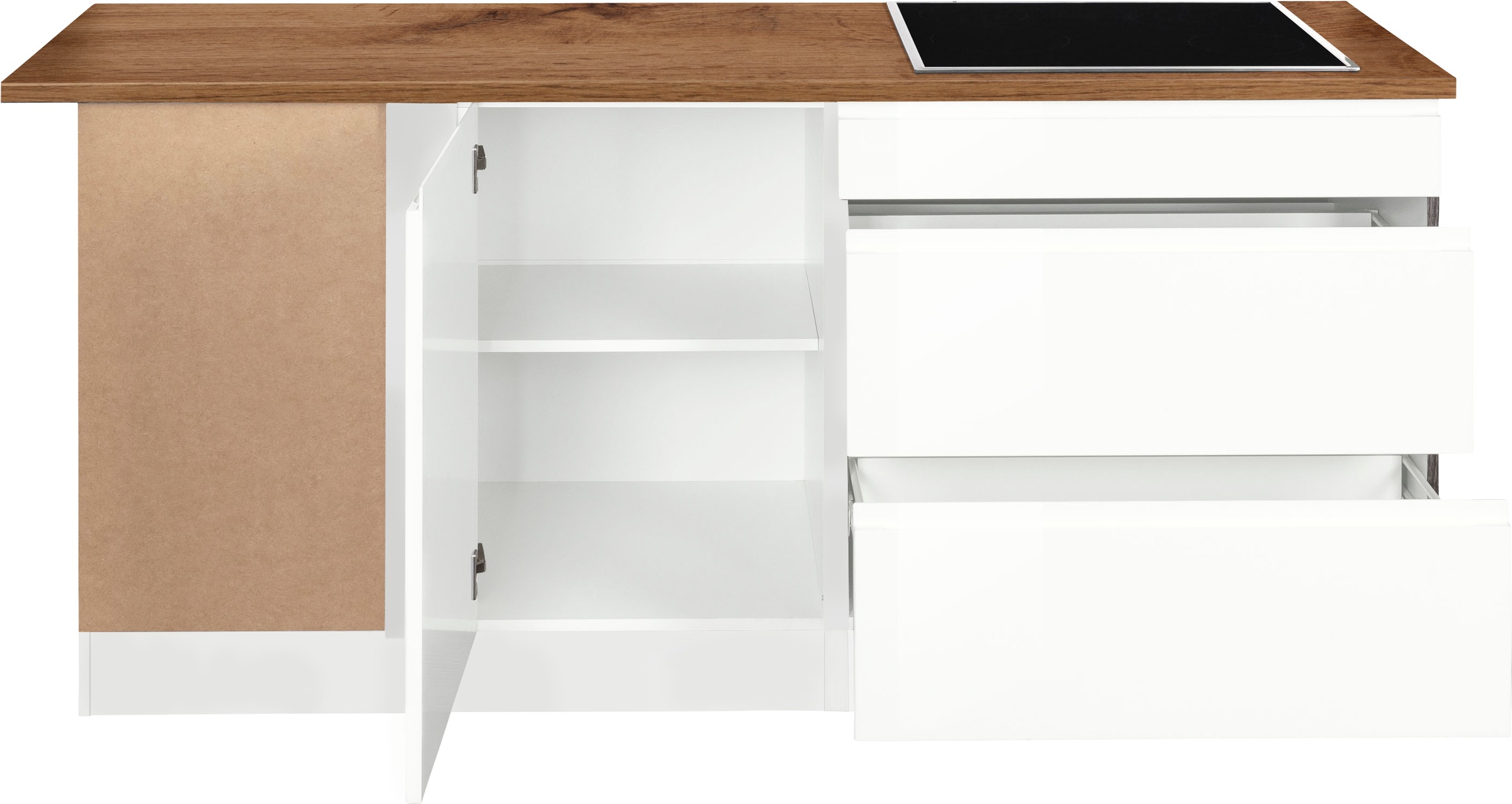 KOCHSTATION Winkelküche »KS-Virginia,neu in verbesserter Ausführung« Stellbreite 230/190 cm, Soft-Close,wahlweise mit Induktion