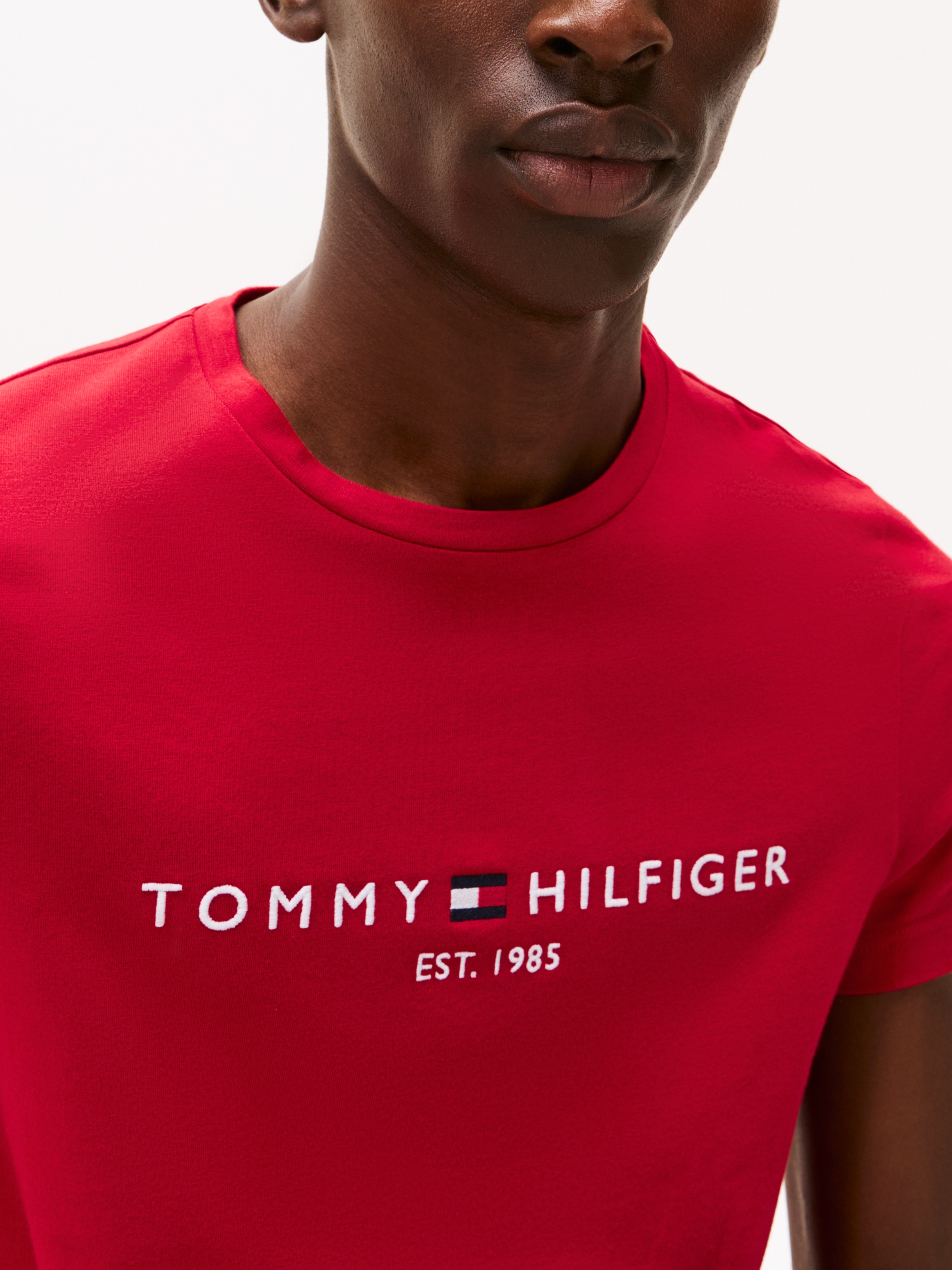 Tommy Hilfiger T-Shirt »TOMMY LOGO TEE« aus reiner Baumwolle