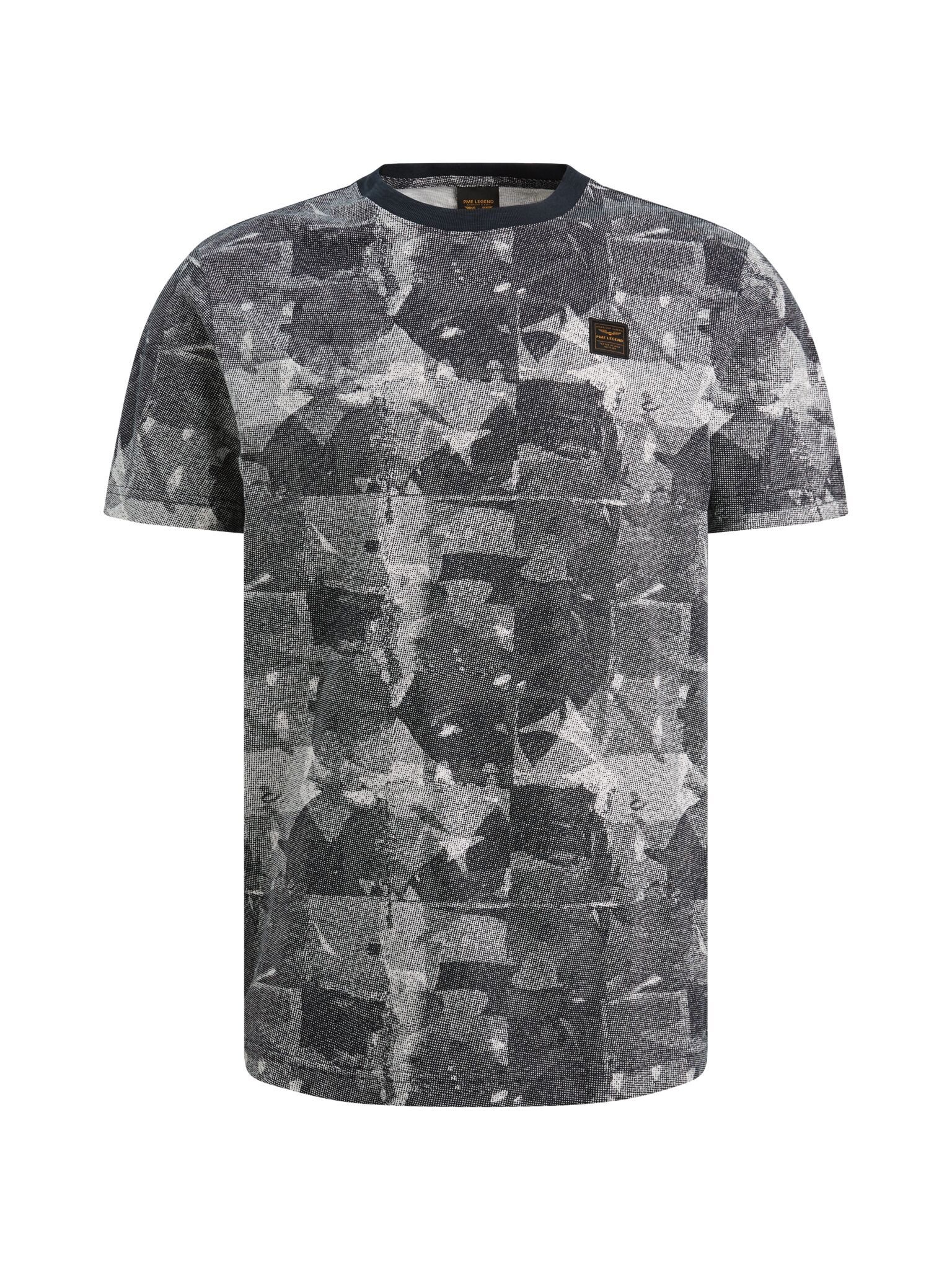 PME LEGEND T-Shirt »Short sleeve r-neck slub jersey aop« mit All-Over Print