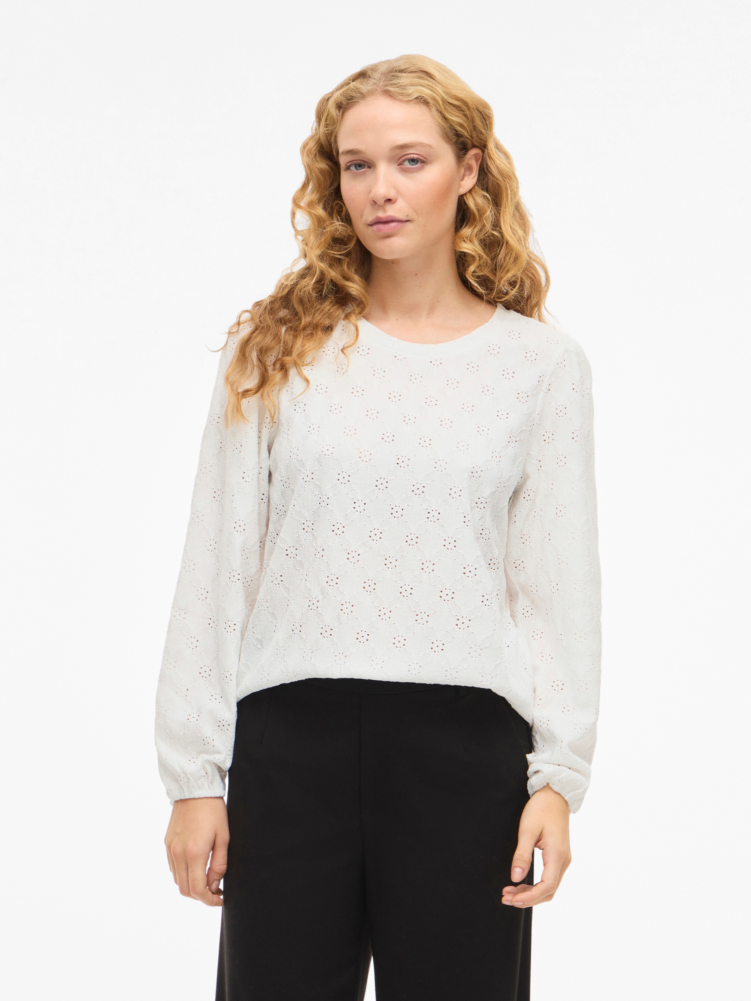 Vila Langarmshirt »VIASTA O-NECK L/S TOP - NOOS«