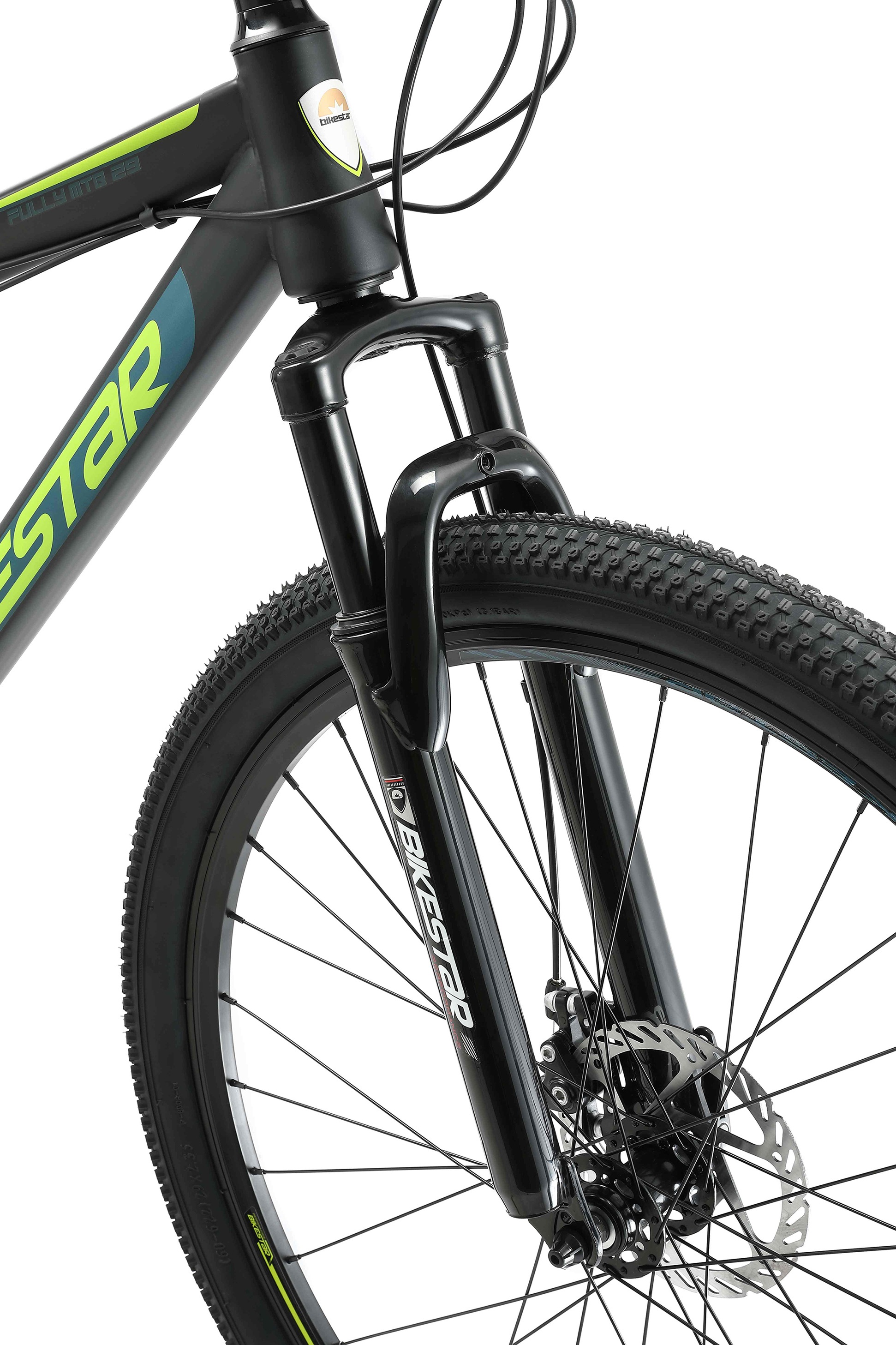 Bikestar Mountainbike, 21 Gang, Shimano, RD-TY300 Schaltwerk, Kettenschaltung, für Damen und Herren, Kettenschaltung