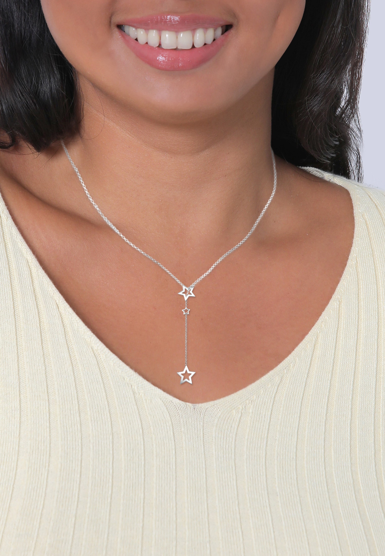 Elli Collierkettchen »Y-Kette Stern Astro Bezaubernd 925 Silber«