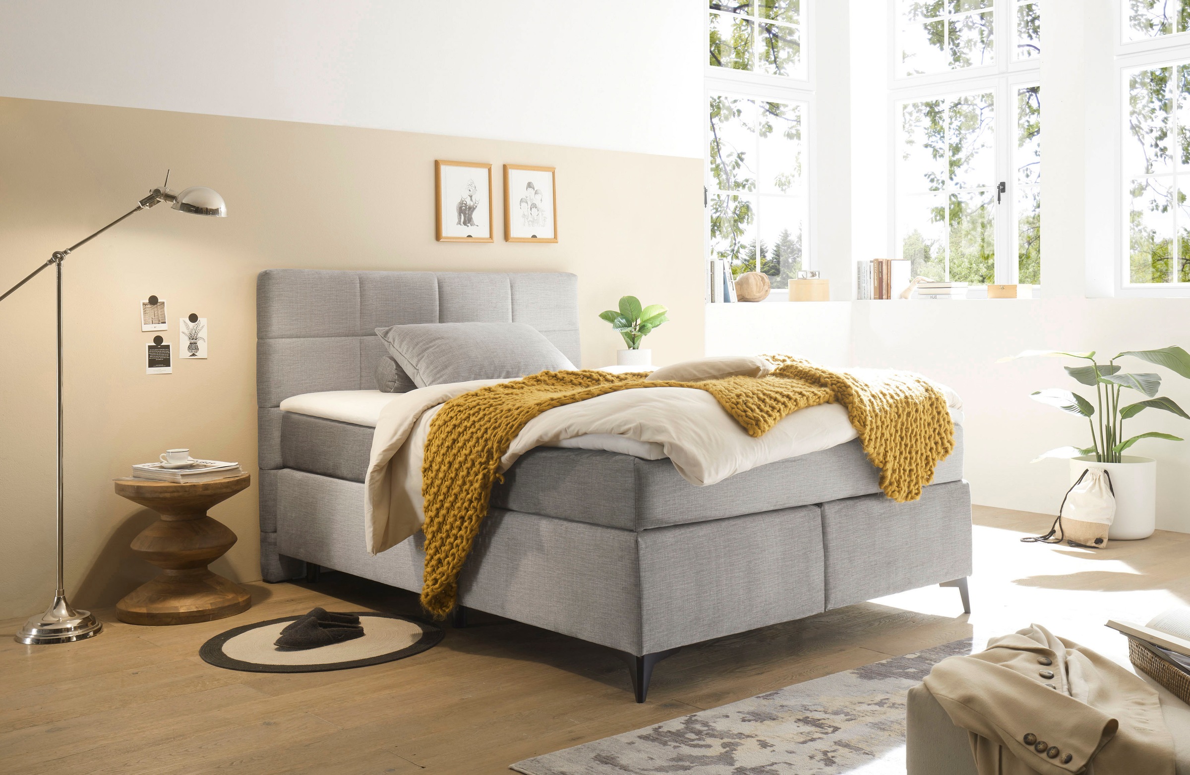 ED EXCITING DESIGN Boxspringbett »Navarra«, wahlweise mit Matratze günstig online kaufen