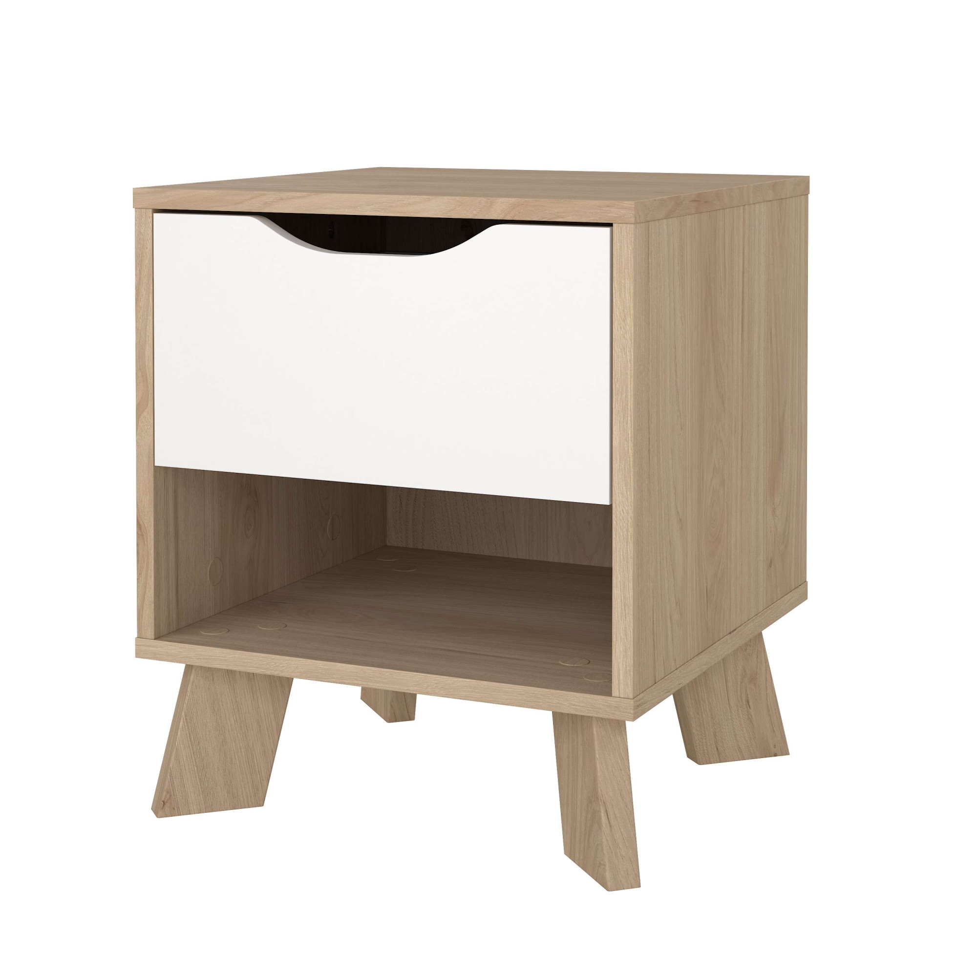 andas Nachtkommode »Ikast, Nachttisch, Nachtschrank, Beistelltisch, Abstelltisch«, 1 Schublade, Eingriffsmulden, Breite 40 cm, Höhe 47 cm