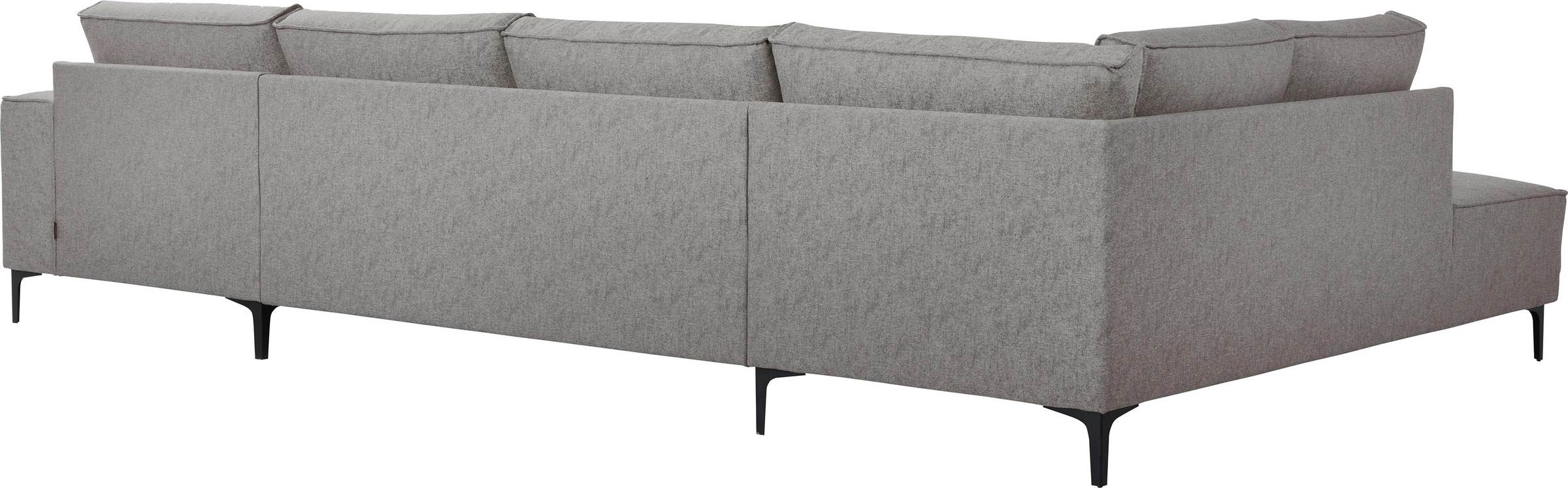 Places of Style Wohnlandschaft »Oland«, U-Form, 345 cm, Wellenunterfederung, Skandi-Design, Metallfüße